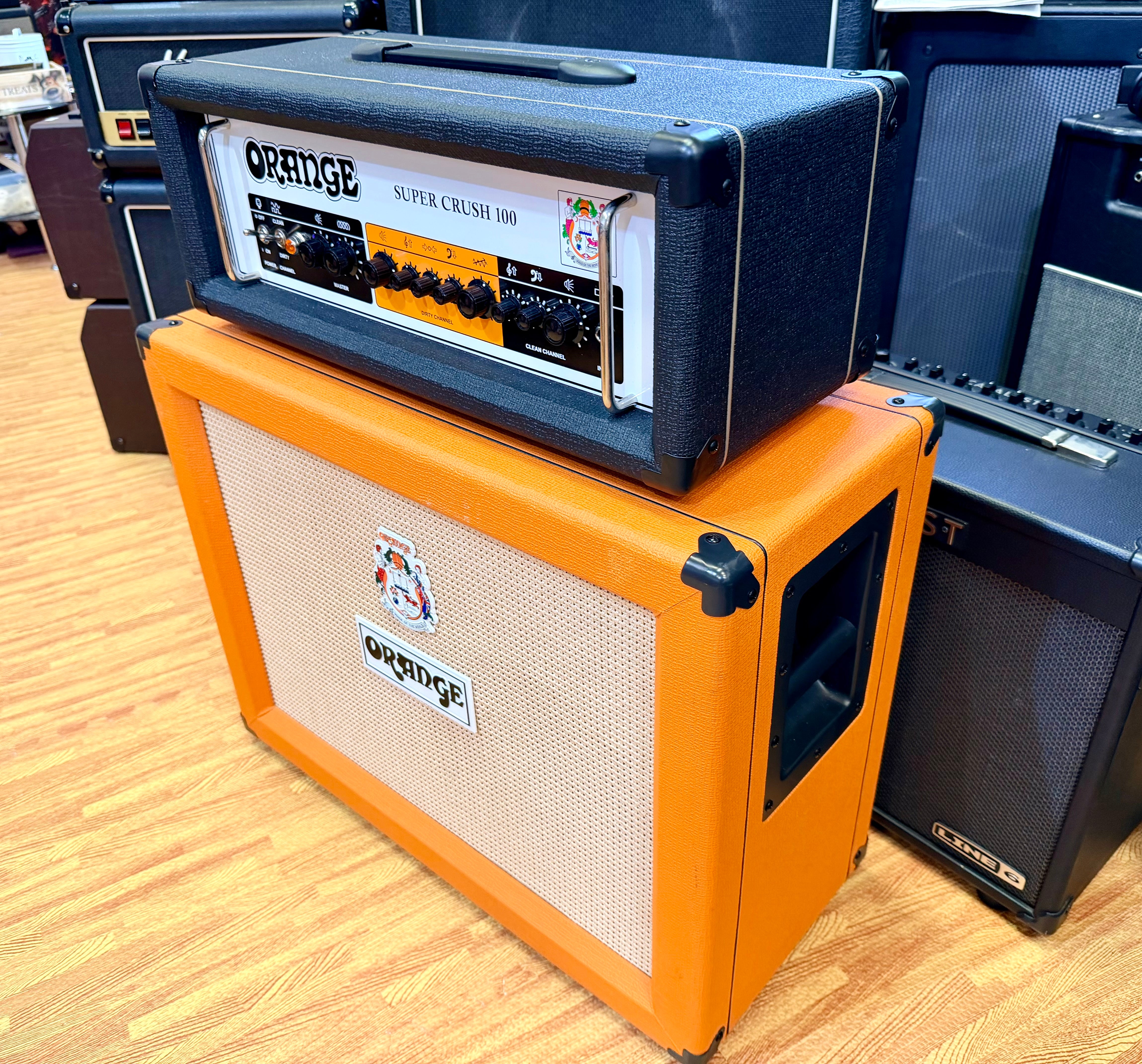 ๐DEAL๐ Orange Super Crush 100 Head + PPC212 2x12 Cab~ Guitar Amp Stack~ MINT!