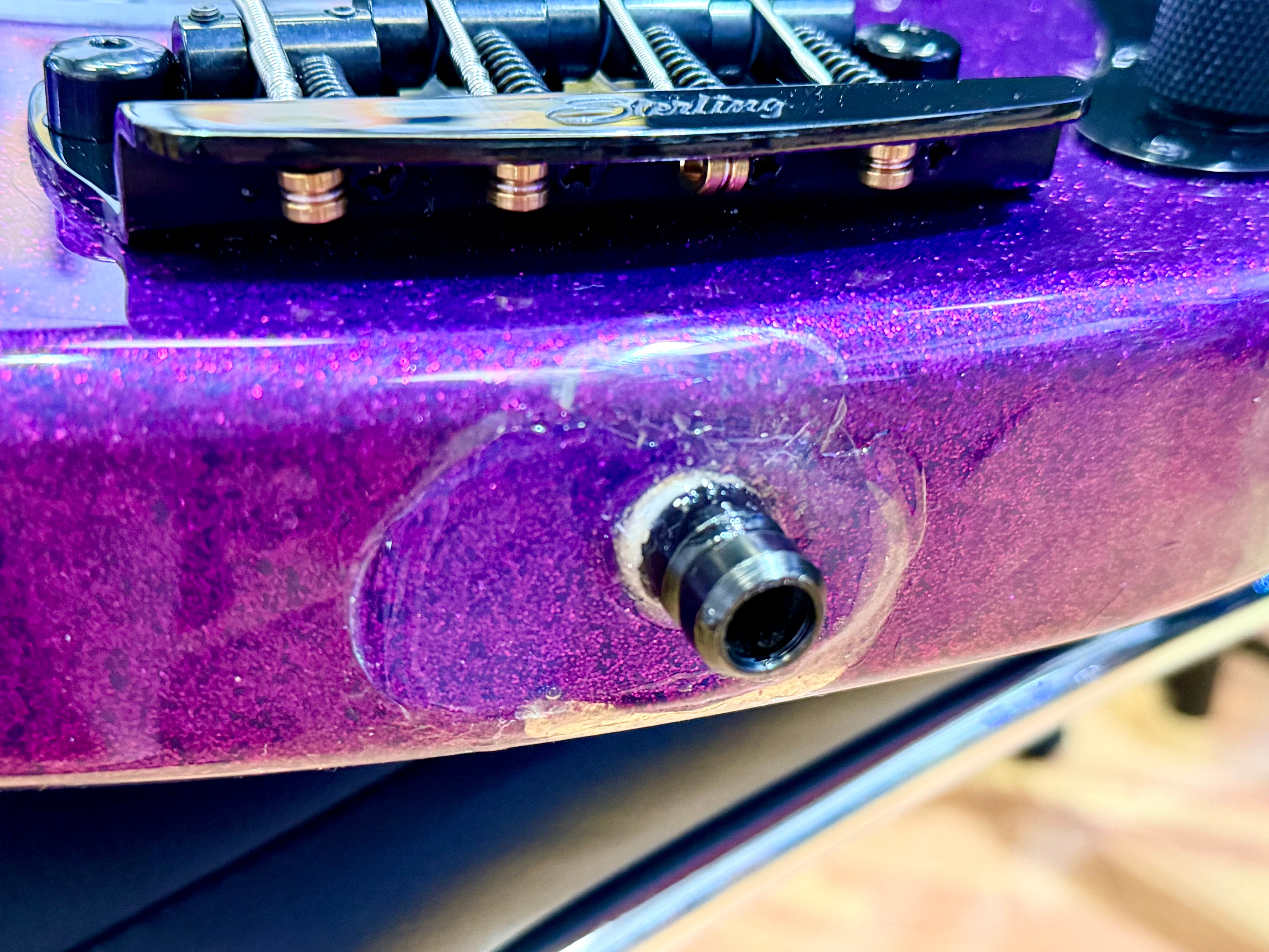 ✨2024✨ Sterling Music Man StingRay RAY34~ Purple Sparkle~ Electric Bass + Bag!