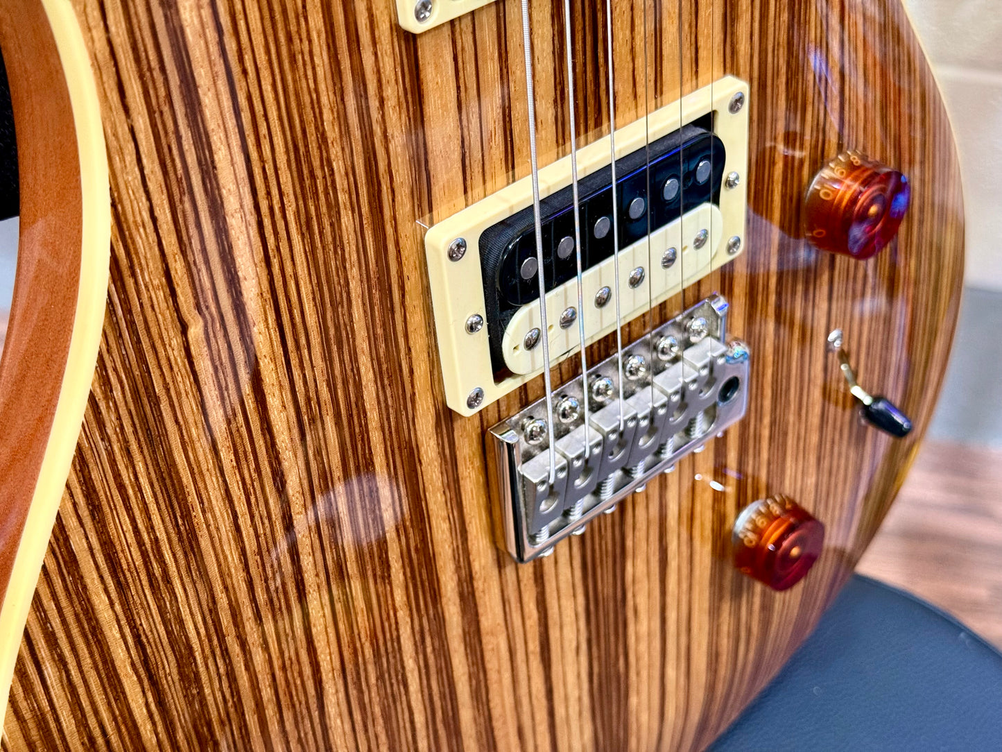 🦓 ZEBRAWOOD LTD EDITION 🦓 PRS SE Custom 24 Exotic~ 2017 Rare Finish~ Coil Tap!