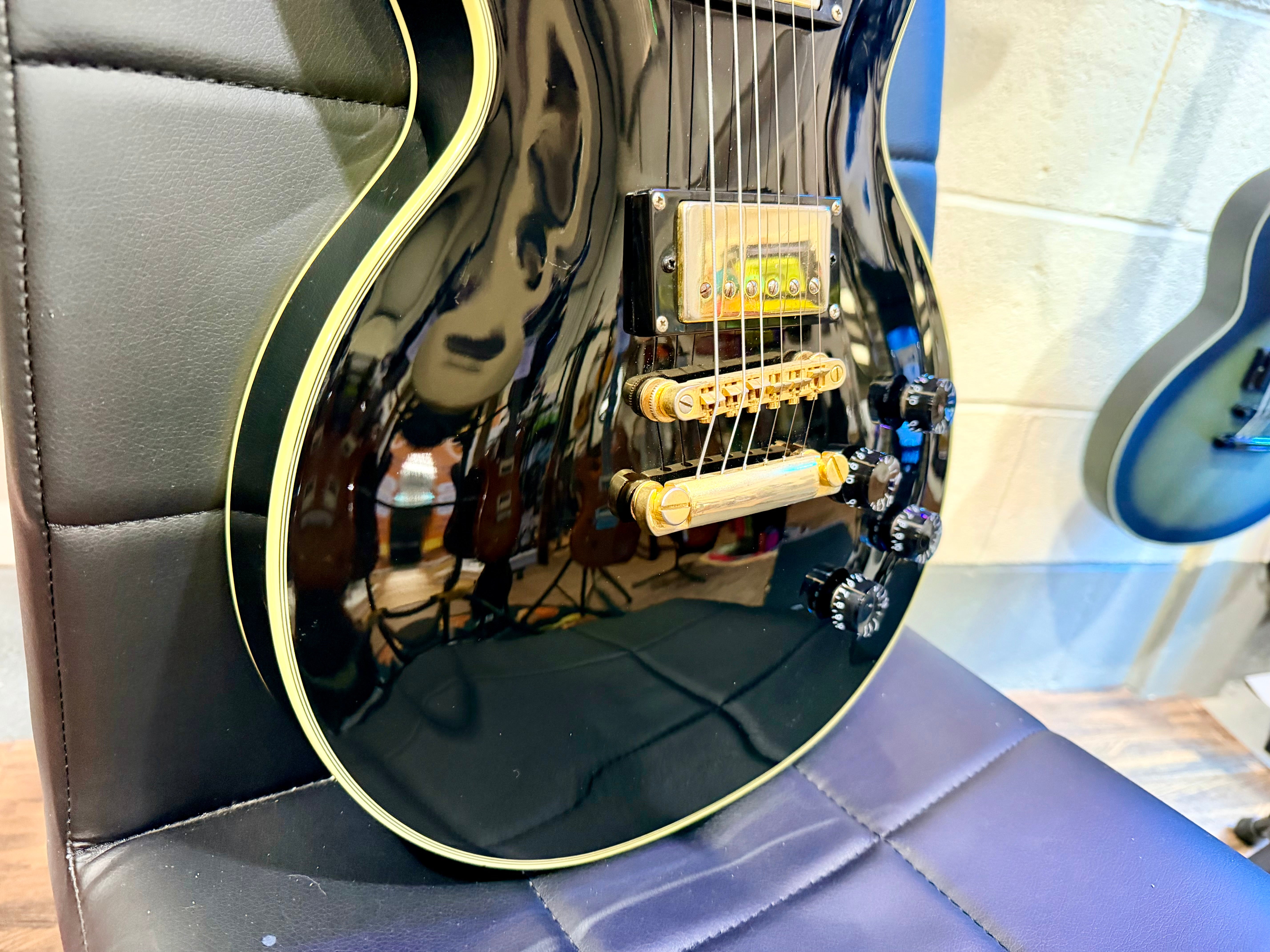 🔥RARE🔥 Epiphone Les Paul Custom 50th Anniversary Ebony/Gold~ 2002 Ltd Edition!