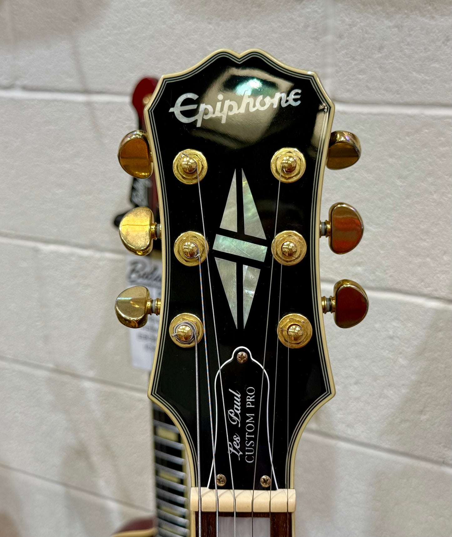 π₯2016π₯ Epiphone Les Paul Custom Pro~ Ebony/Black & Gold~ Coil Tap~Ex Condition