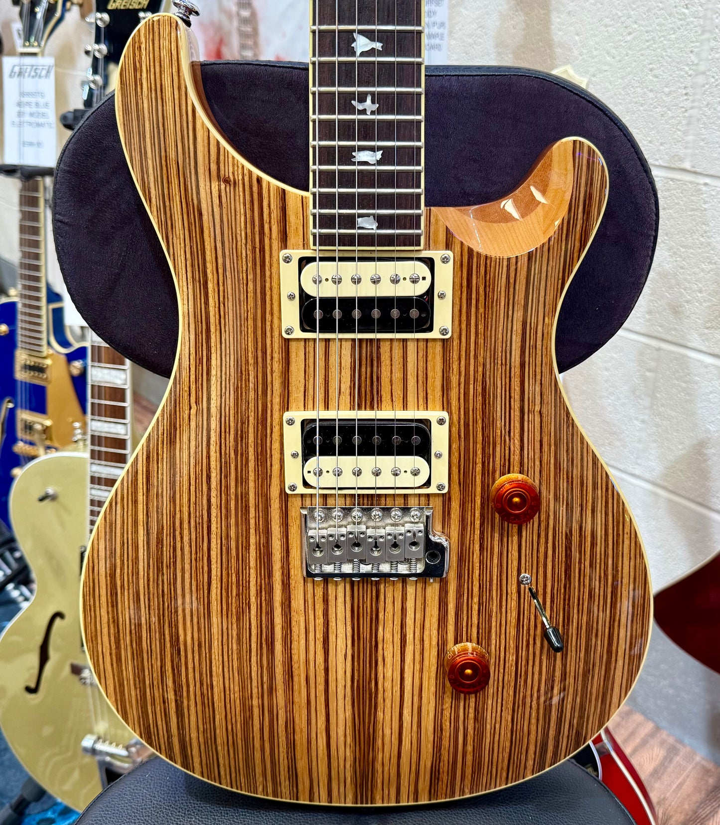 🦓 ZEBRAWOOD LTD EDITION 🦓 PRS SE Custom 24 Exotic~ 2017 Rare Finish~ Coil Tap!