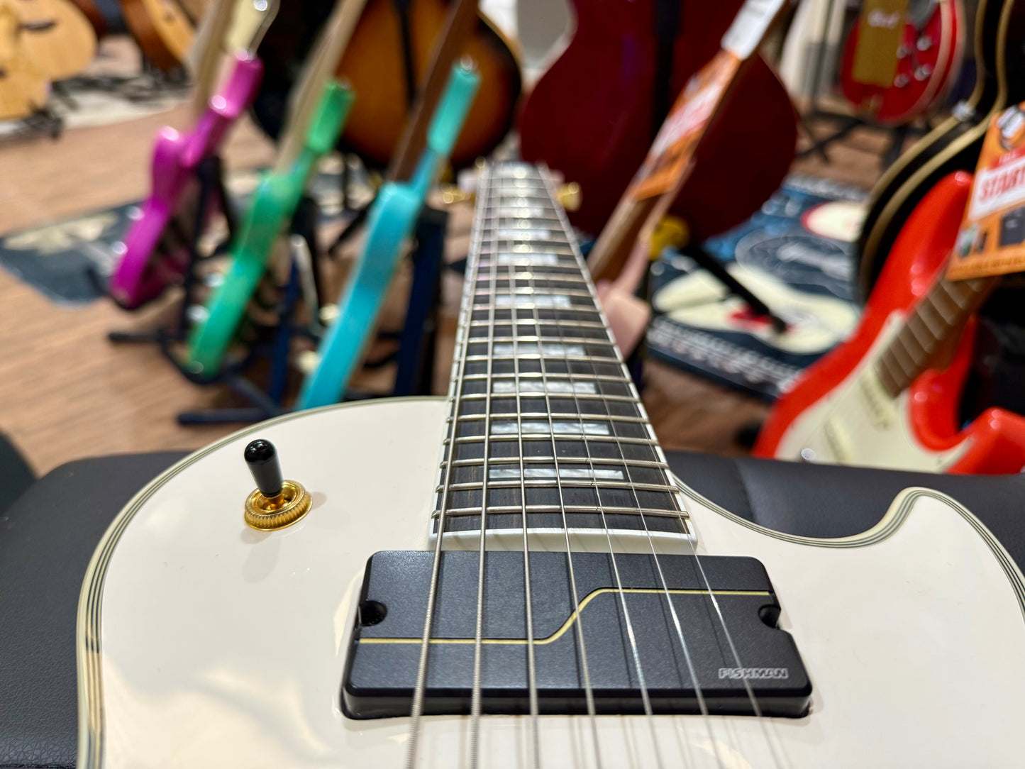 🔥MINT 2024🔥 Epiphone Matt Heafy Origins Les Paul Custom 7-String~ Bone White!