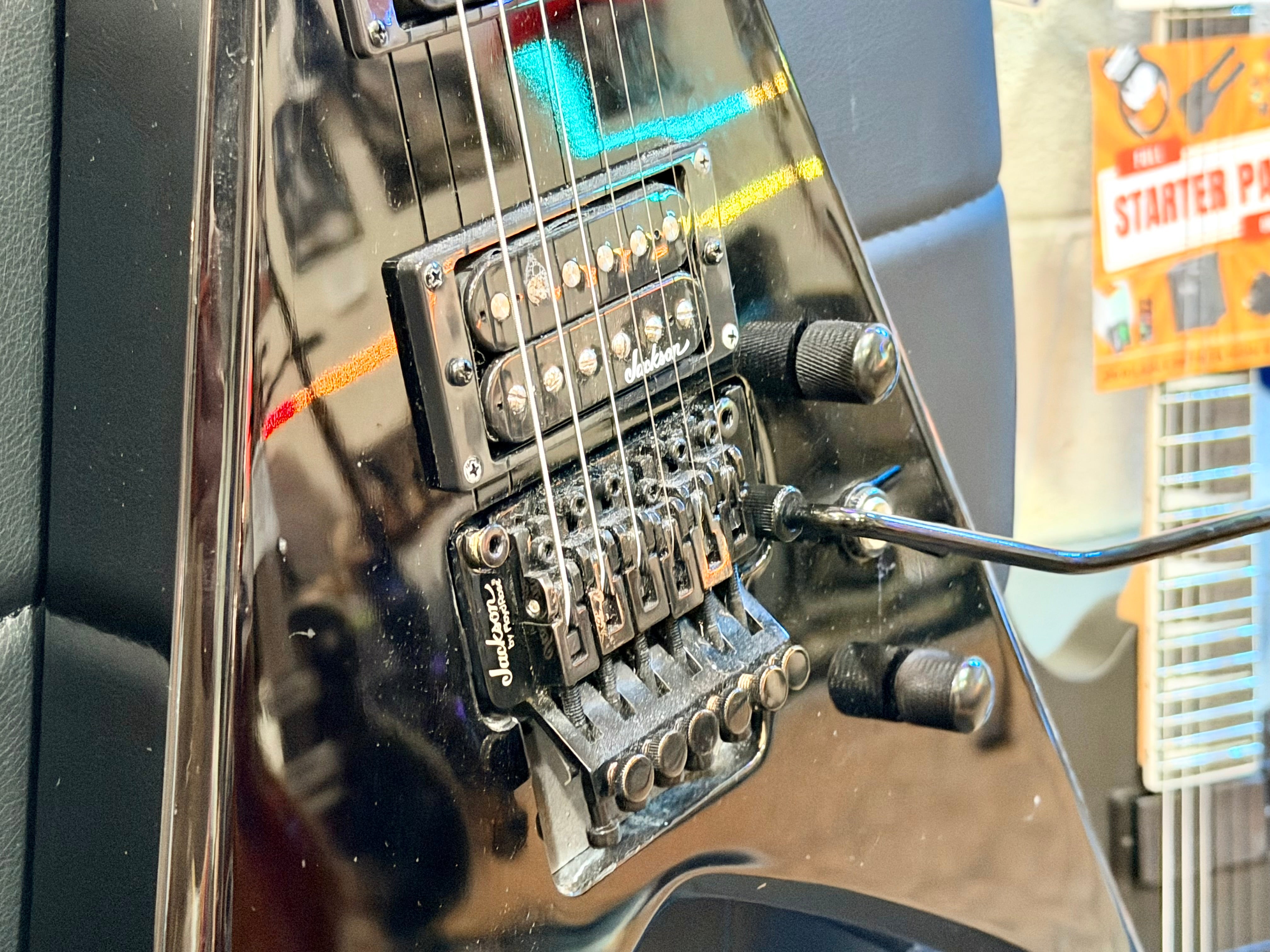 🔥2020🔥 Jackson JS Series King V JS32~ Gloss Black Flying V~ Floyd Rose!