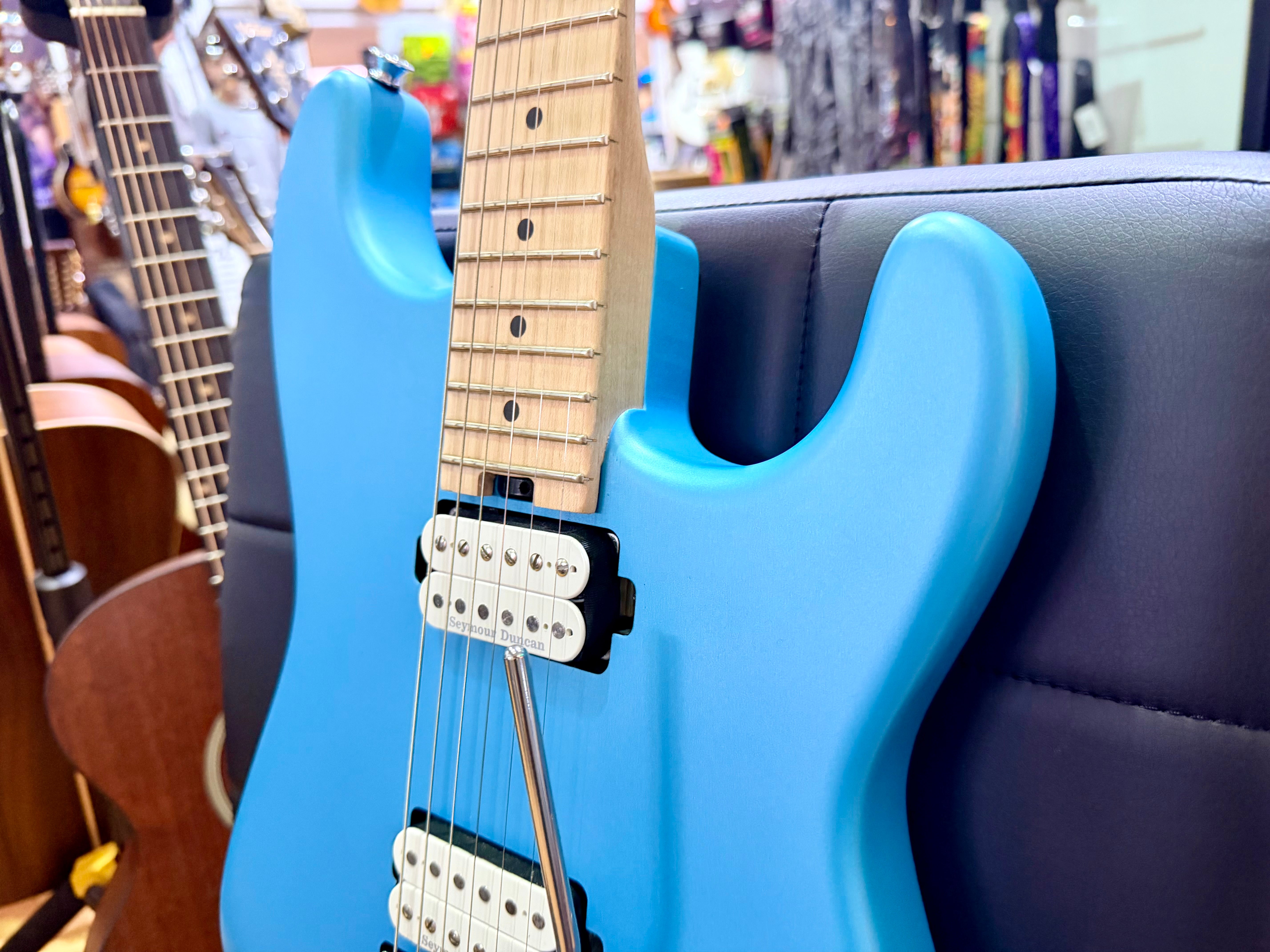 π₯2022π₯ Charvel Pro-Mod San Dimas Style 1 HH FR MN~Blue Frost~ Seymour Duncan!