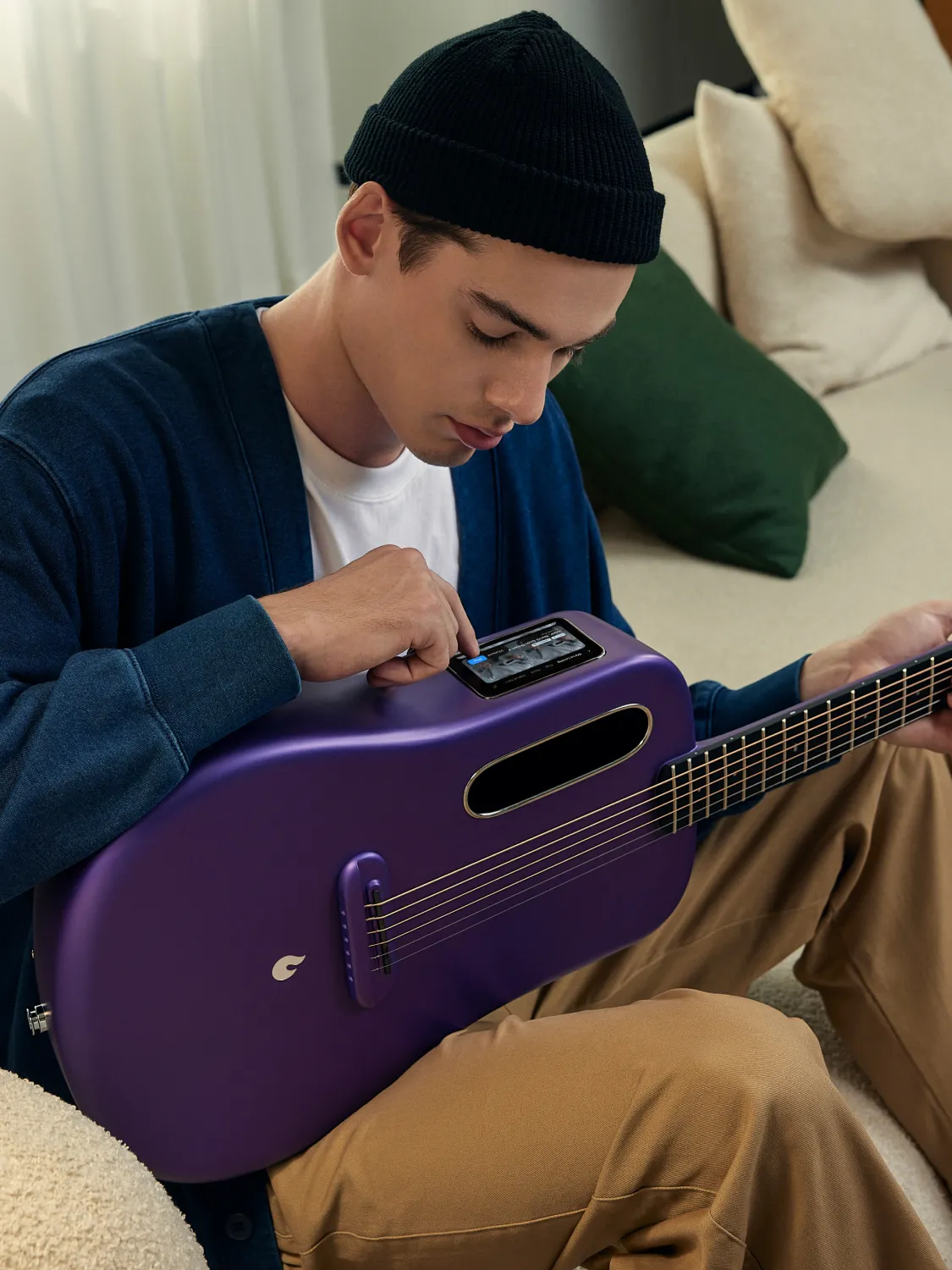 π₯ LAVA Music ME 4 36β Smart Carbon Electro Acoustic Guitar~ Purple~ FREE Cable π₯