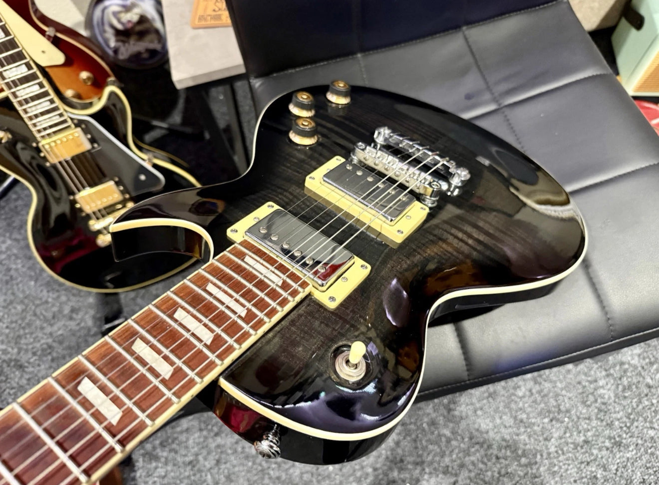 π₯2018π₯ Ibanez ARZ200FM~ Grey Burst Flamed Top~ Single cut Les Paul Shape!