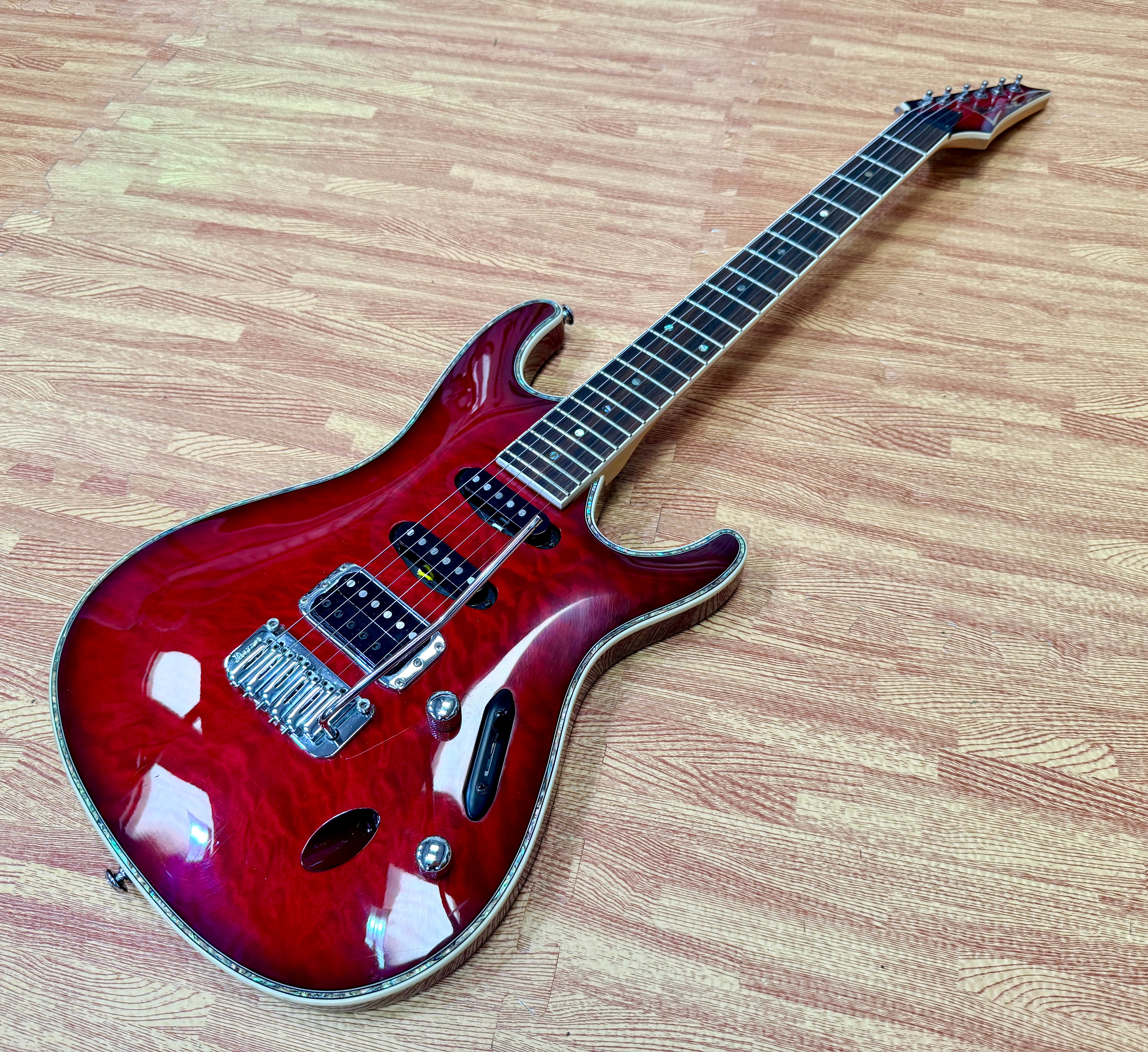 ⚡️2020⚡️ Ibanez SA360QM SA Series Electric Guitar~ Transparent Red Burst~ HSS!