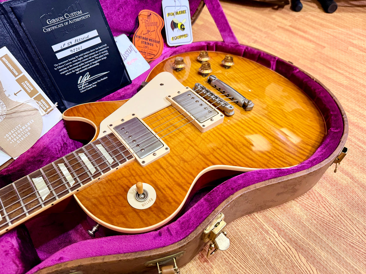 2012 Gibson Custom Shop 1959 Les Paul Standard R9 VOS~ Honey Burst~ Case & COA