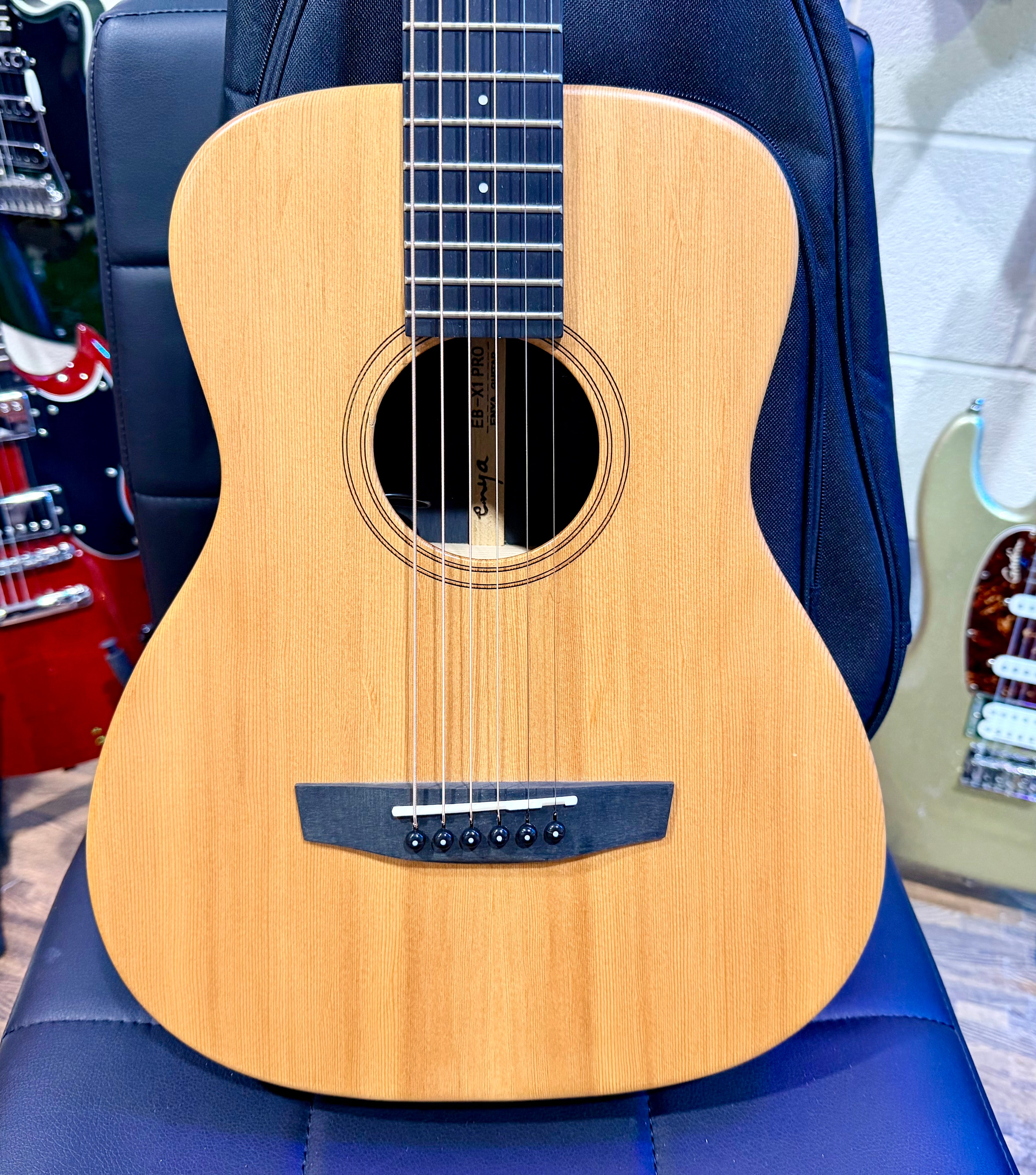 🔥NEW🔥 Enya EB-X1 EQ Pro 1/2 Sized Electro-Acoustic Travel Guitar~ Smart Pickup
