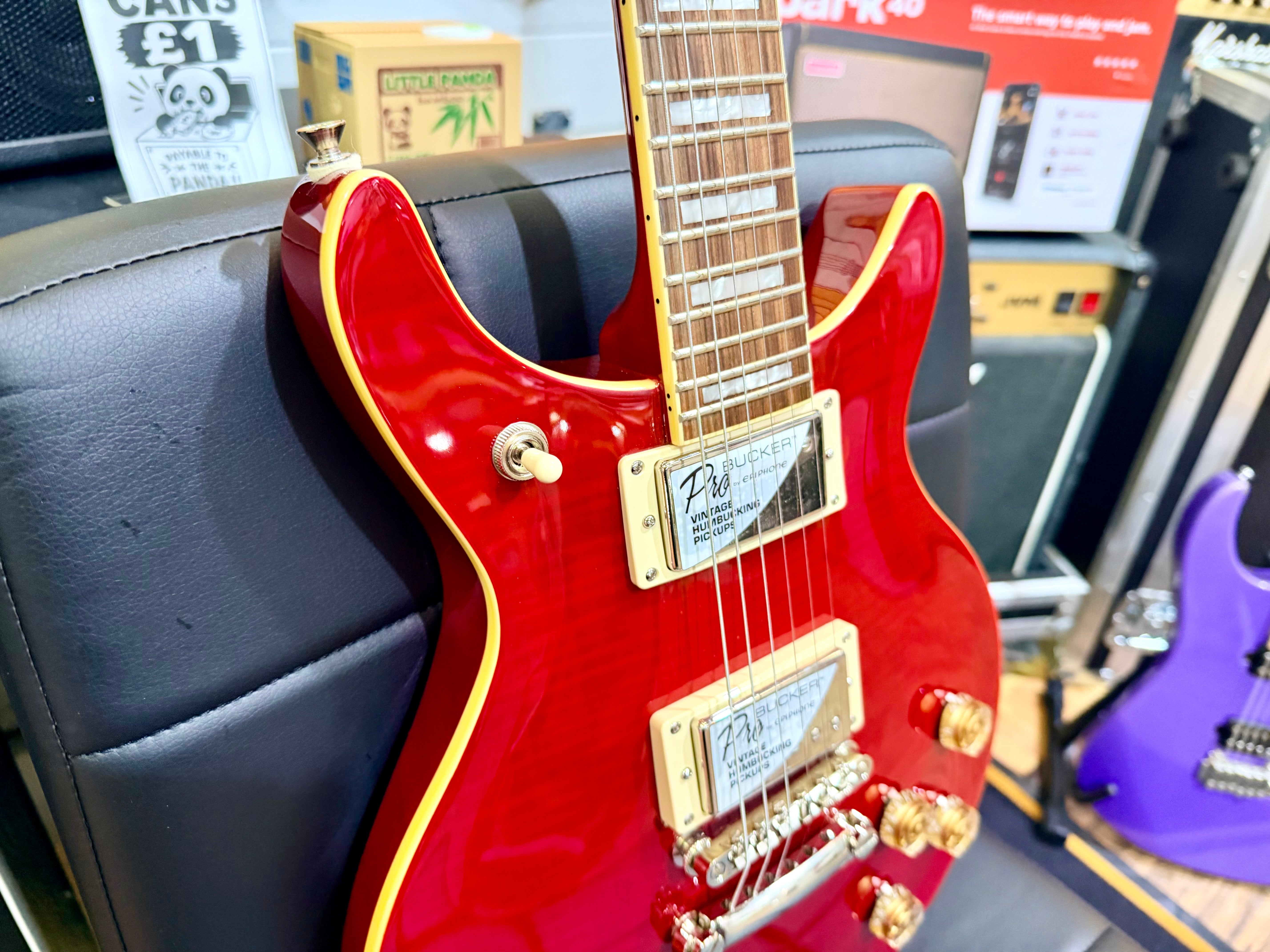 π2019π Epiphone DC PRO Black Cherry Electric Guitar~ Ex-Demo~ Mint!