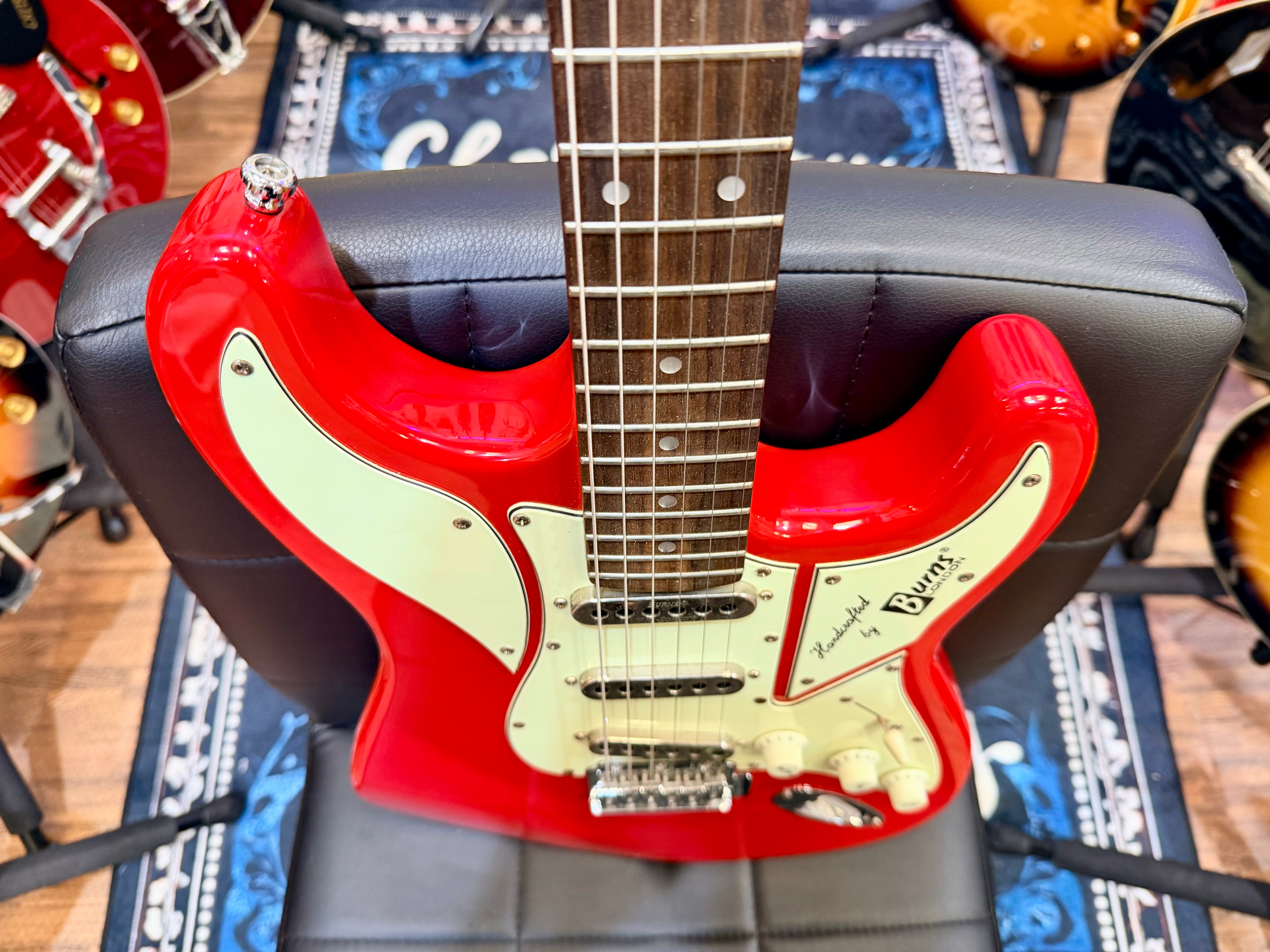 ⚡️2009⚡️ Burns London Cobra Electric Guitar~ Guards Red~ Tri-Sonic Pickups!