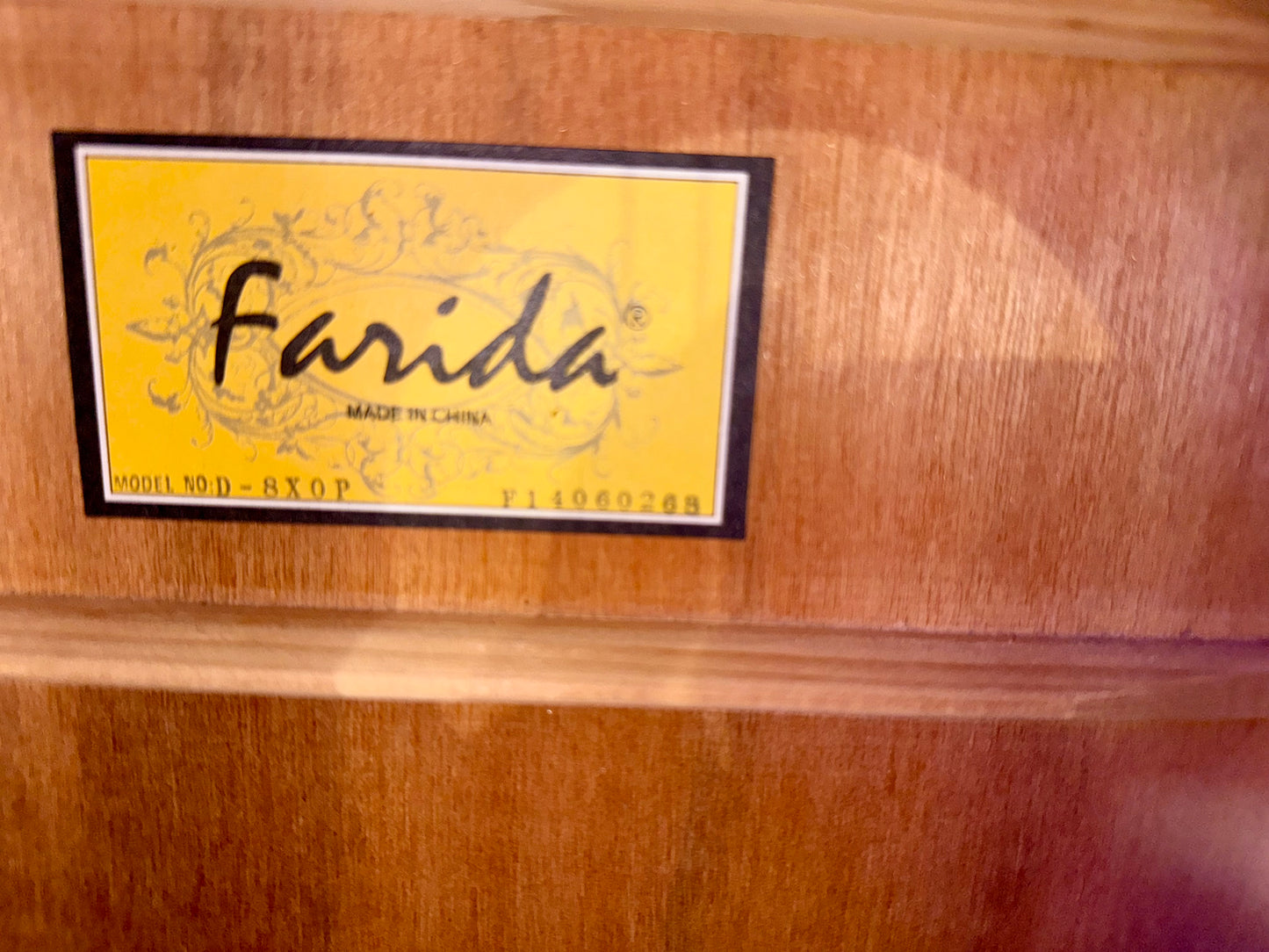 🌟MINT🌟 Farida D-8X0P Dreadnought Acoustic Guitar~ Natural Satin~ 2014 Model!