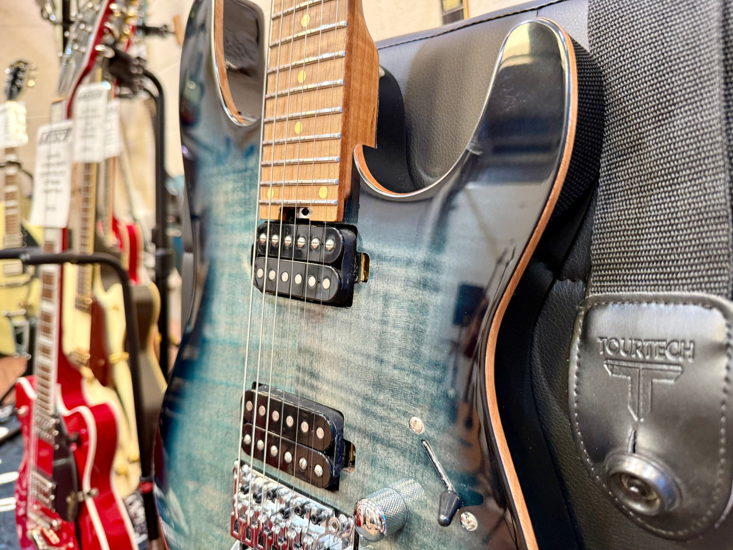 🔥PRS P’UP UPGRADE🔥 Harley Benton Pro Fusion III HH FR~ Floyd Rose~ Blueburst