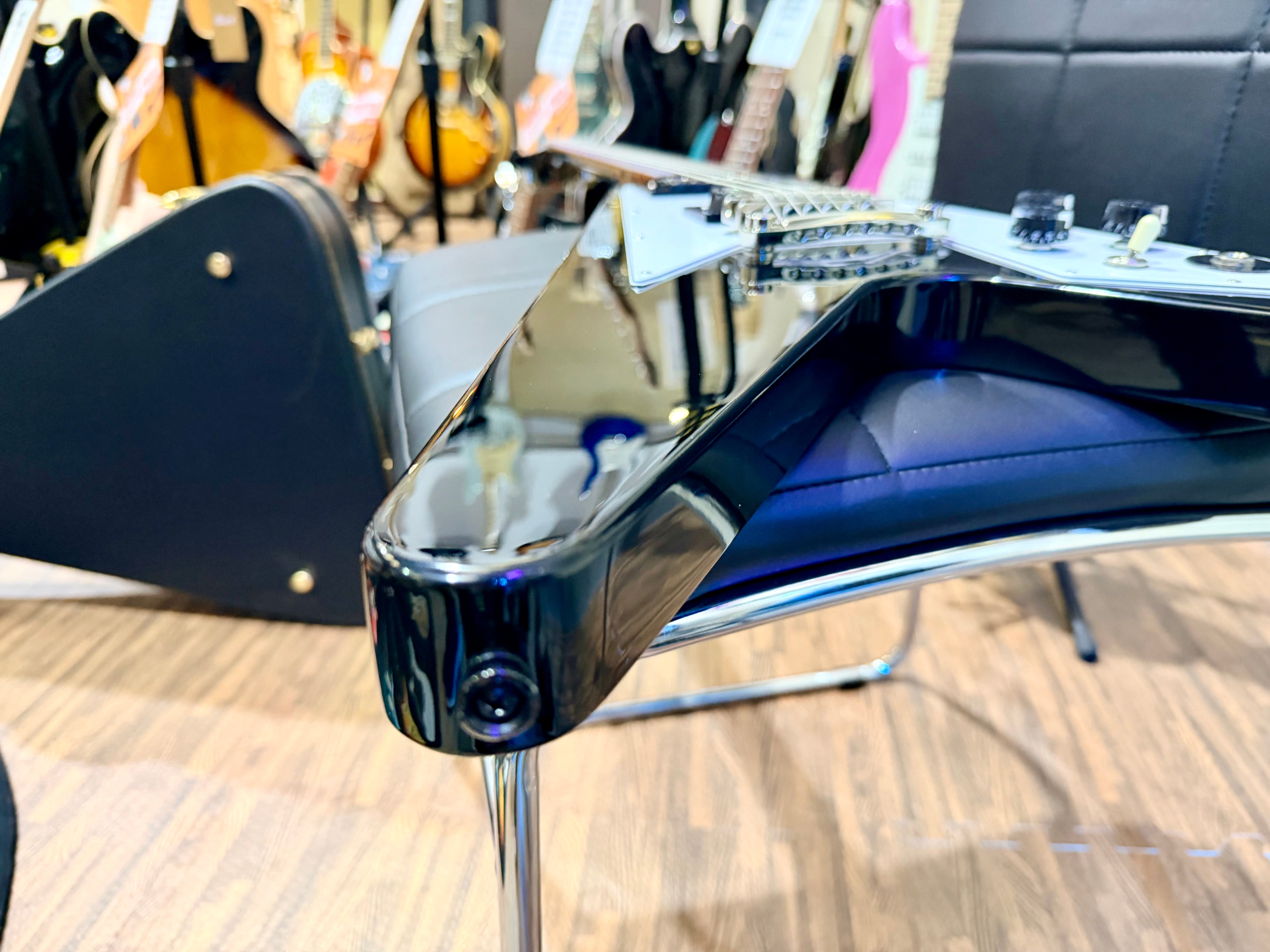 🔥MINT🔥 Epiphone Kirk Hammett 1979 Flying V Ebony~ Inspired By Gibson~ Hard Case