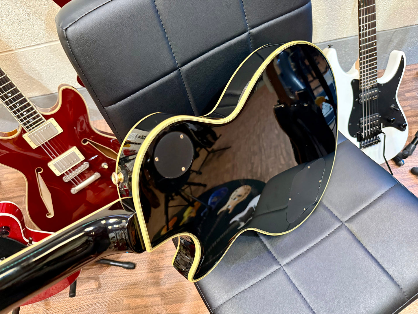 π₯2016π₯ Epiphone Les Paul Custom Pro~ Ebony/Black & Gold~ Coil Tap~Ex Condition