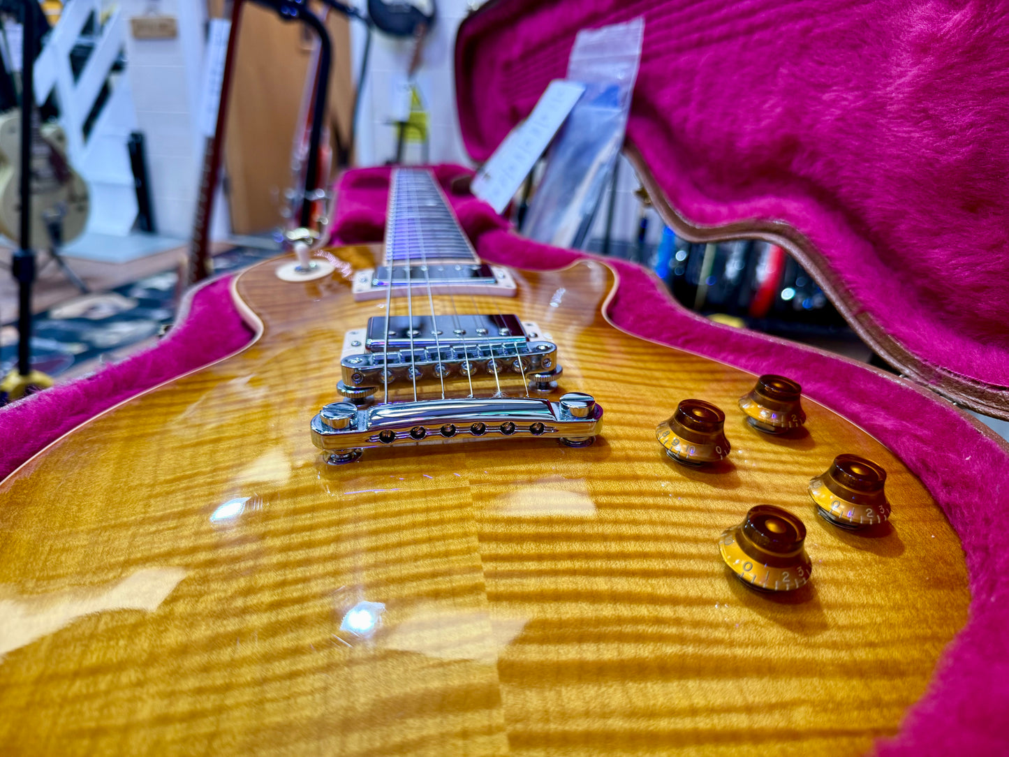 🔥2016 USA🔥 Gibson Les Paul Standard Honeyburst~ AAA Flame~ Hard Case & Candy!