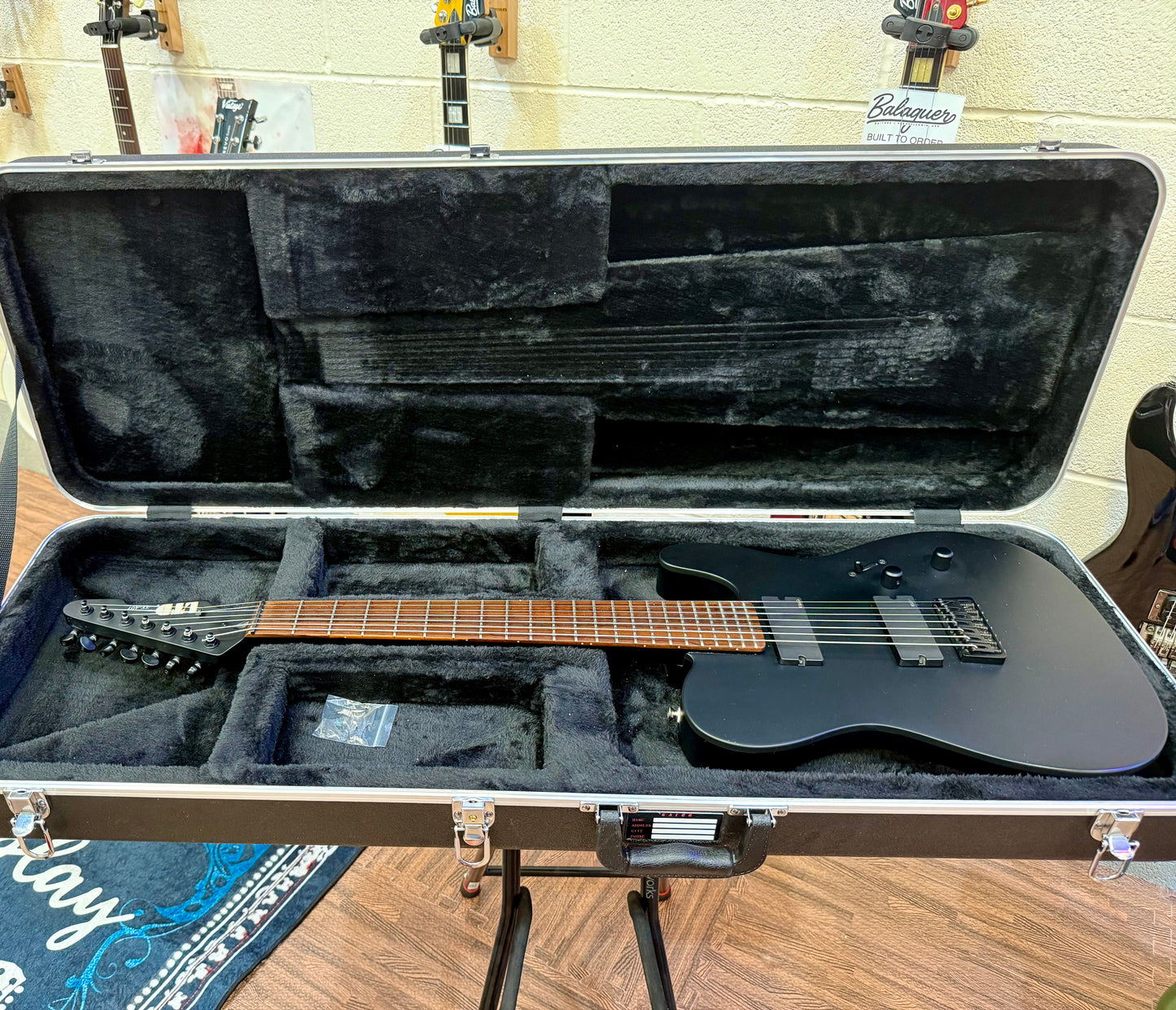 🔥MINT🔥 ESP LTD TE-407 7 String Electric Guitar~ Satin Black + Gator Hard Case!
