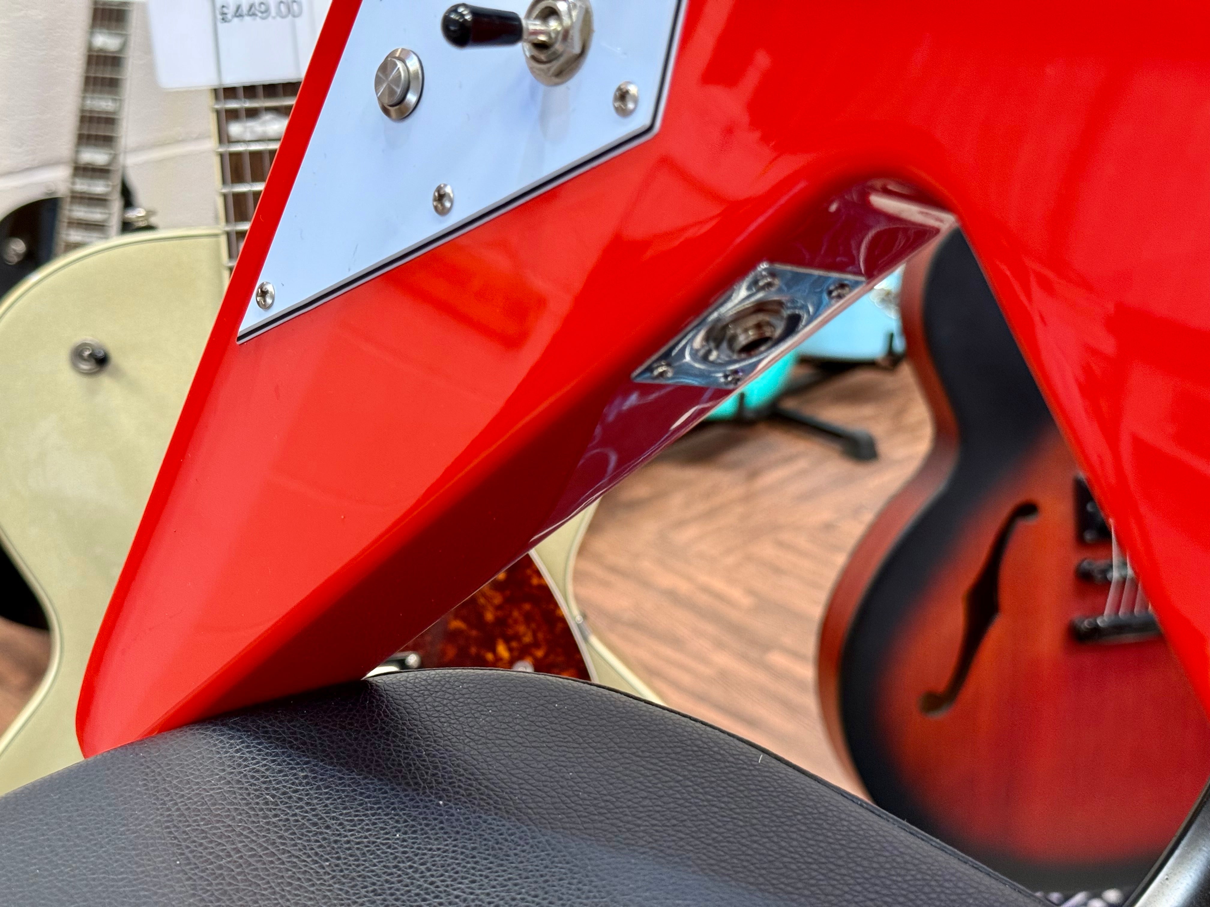 🔥DR WHO🔥 Custom Flying V Left Handed Guitar~ Doctor Who Tardis Lights~ Lefty!