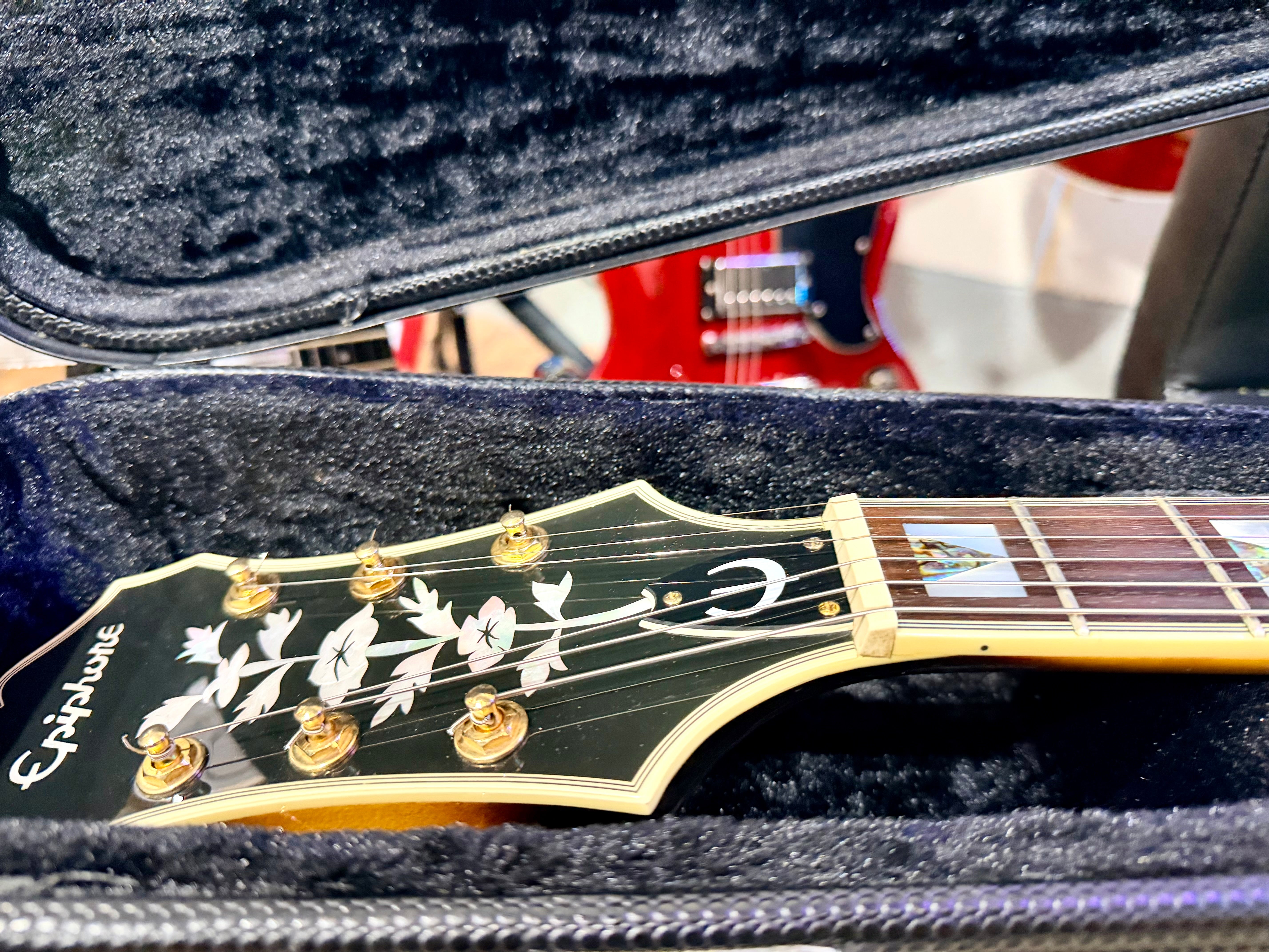 ☀️2008☀️ Epiphone Sheraton ii VS~ Vintage Sunburst~ Hollow-body~ Hard Case!