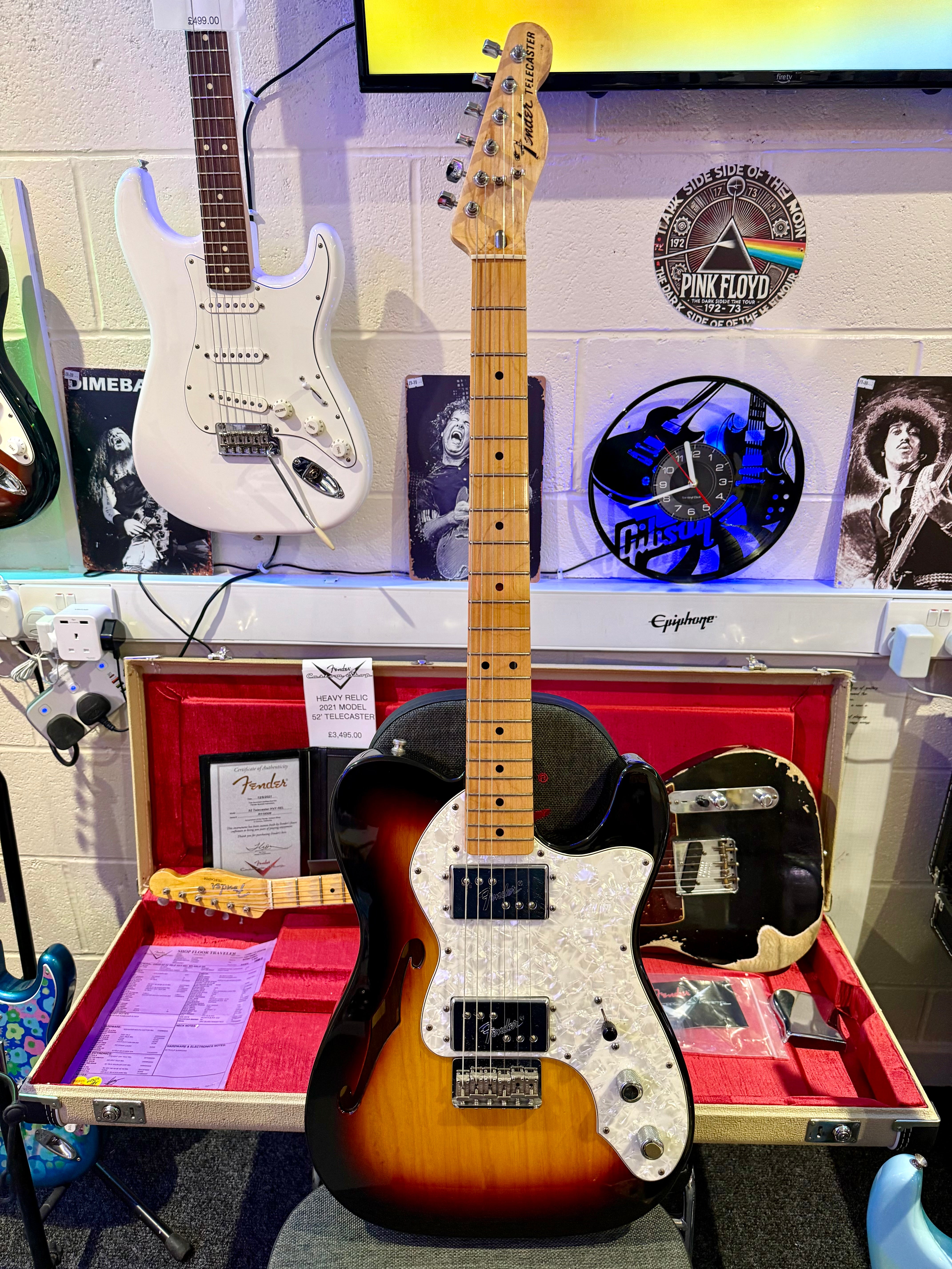 🌟1999🌟 Fender Classic Series '72 Telecaster Thinline~ 3 Color Sunburst~ Lovely