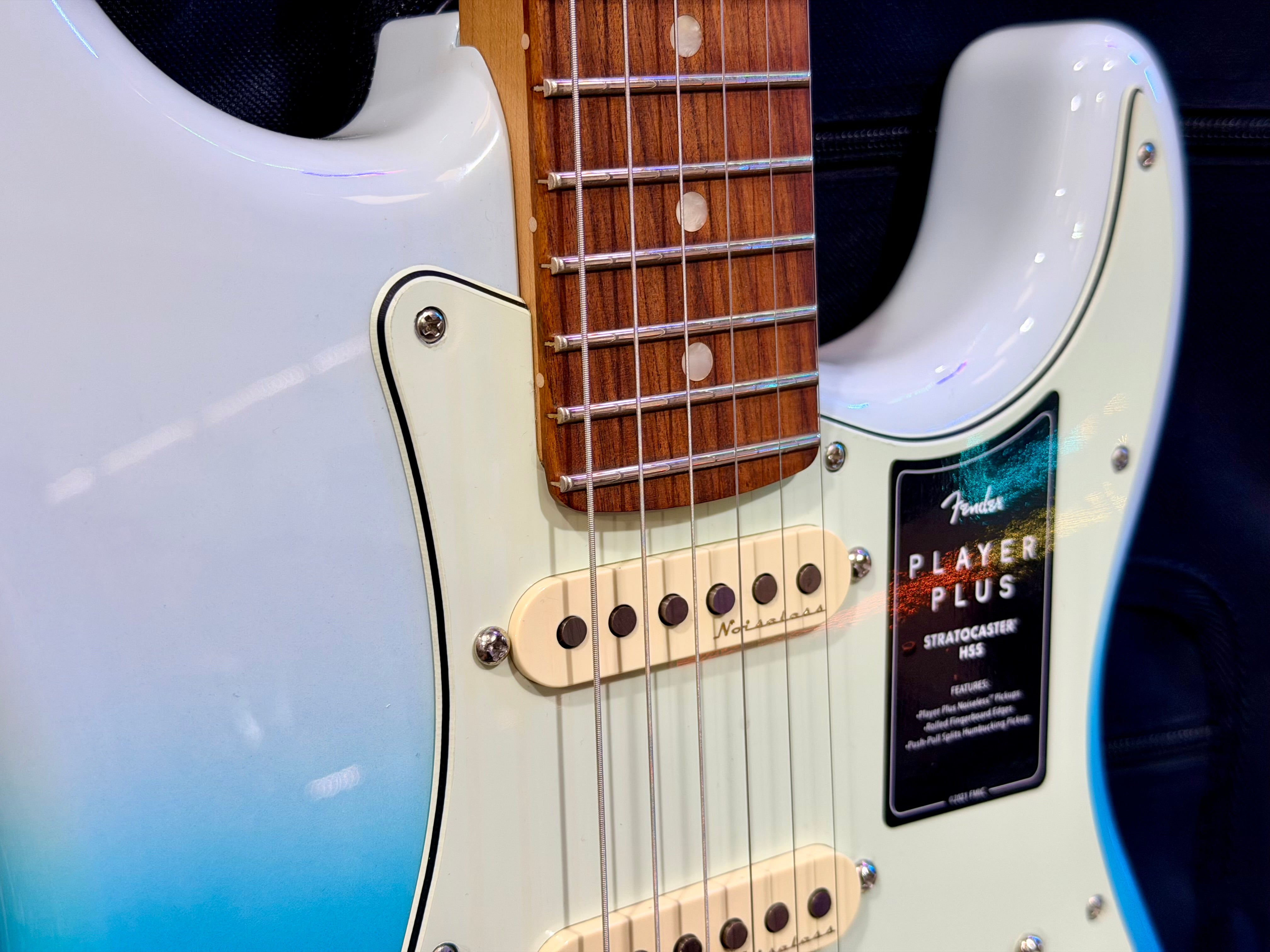 🌟NEW🌟 Fender Player Plus Stratocaster HSS~ Belair Blue Fade~ Mexican Strat!