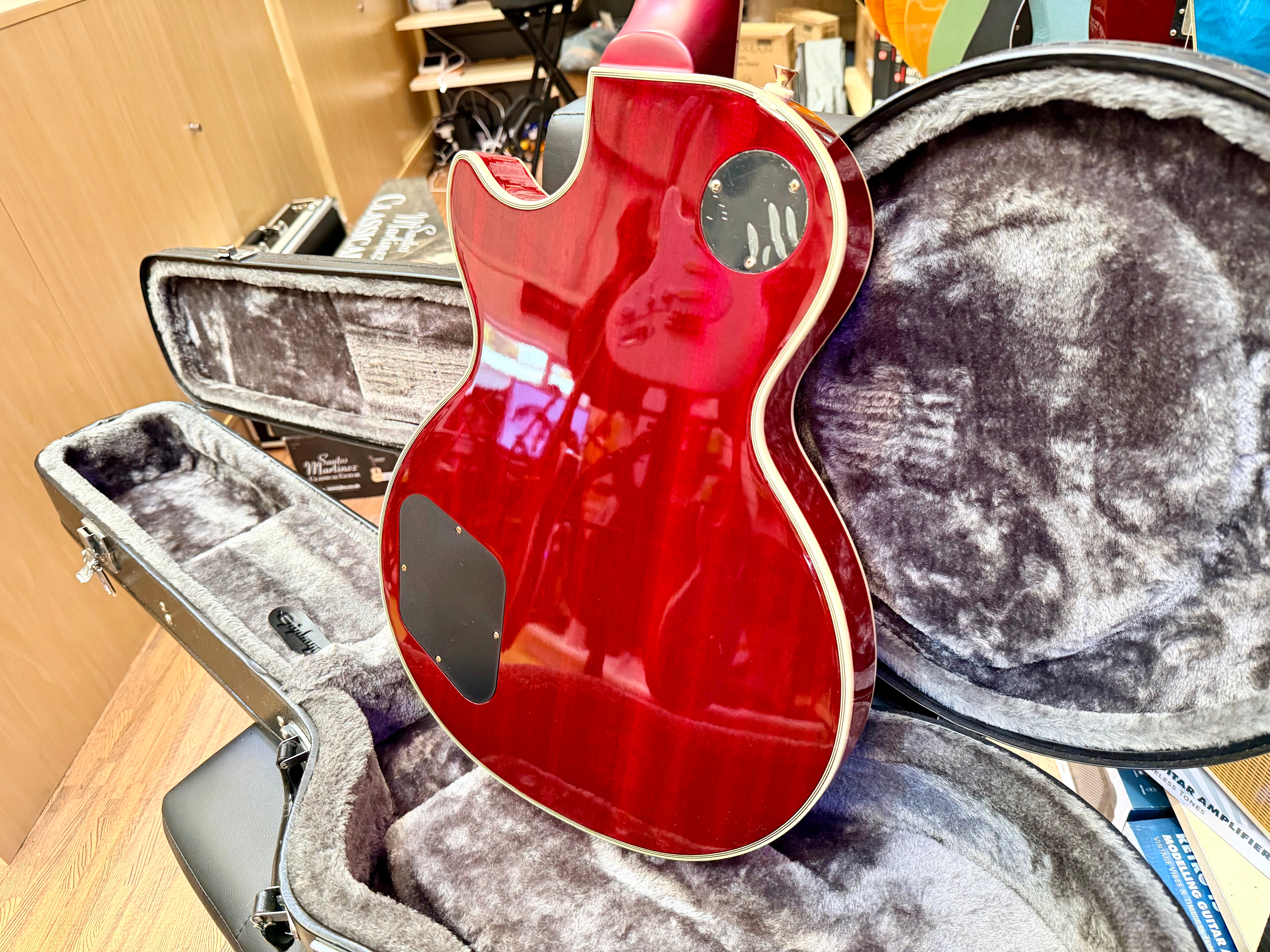 🔥GIBSON PICKUPS🔥 Epiphone Prophecy Les Paul Custom Plus GX~ Cherry Sunburst!
