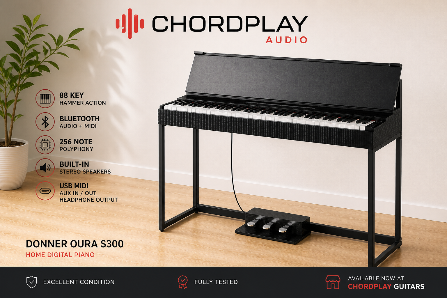🎹 NEW Donner OURA S300 Home Digital Piano~ 88 Key~ Huge Spec~ RRP £969! 🎹