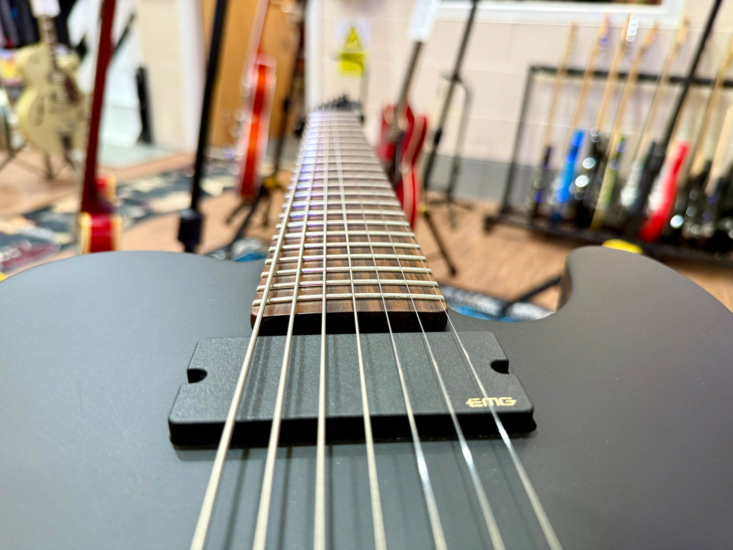 🔥MINT🔥 ESP LTD TE-407 7 String Electric Guitar~ Satin Black + Gator Hard Case!