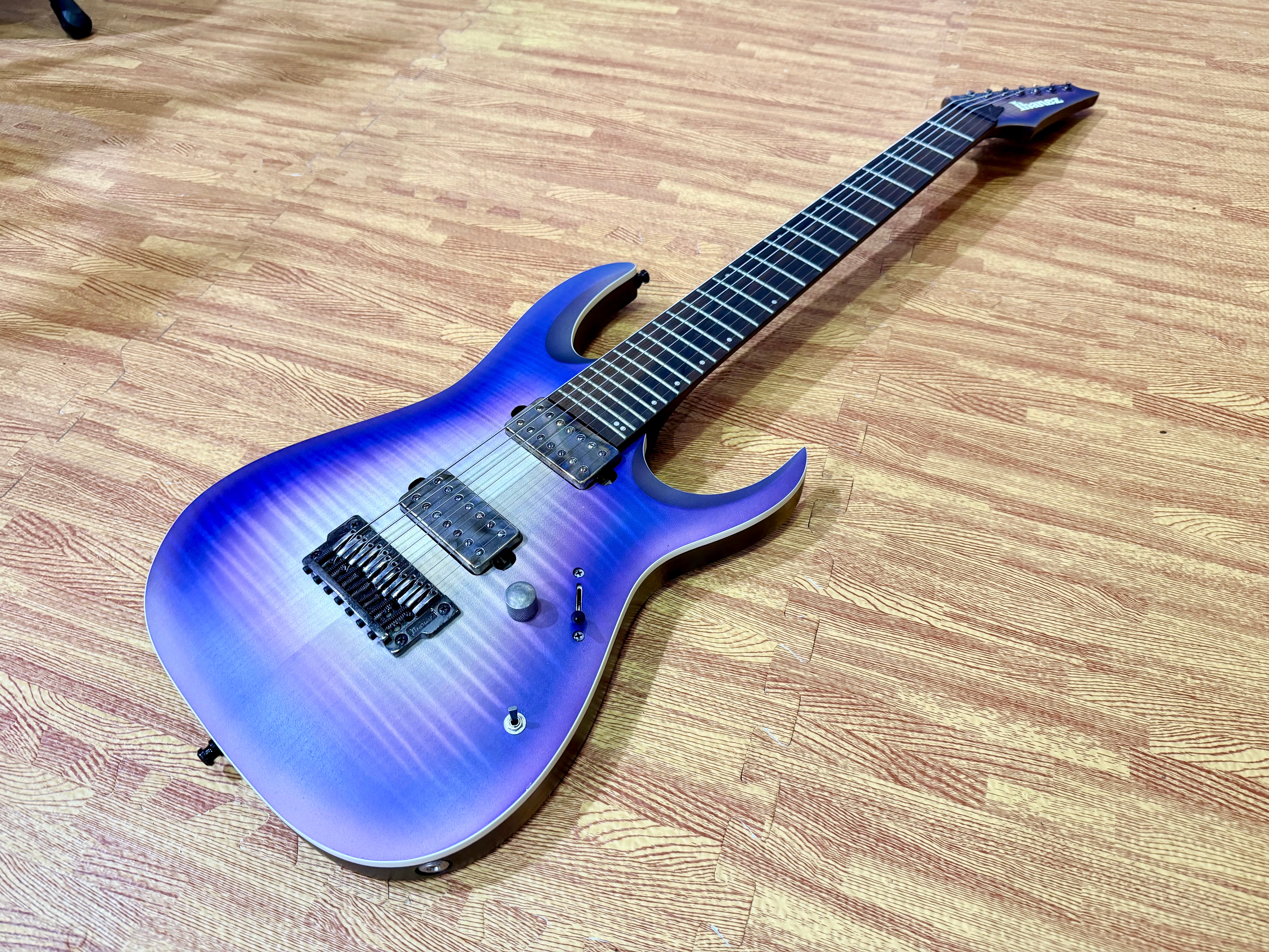 π₯2019π₯ Ibanez RGA71AL Axion Label 7 String~ Indigo Aurora Burst~ Bare Knuckle!