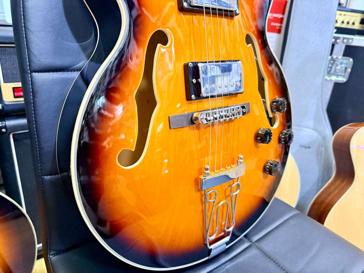 ☀️NEW☀️ Eko Tribute Jazz Semi-Acoustic Hollow Body Guitar Sunburst~ ‘ES-175’