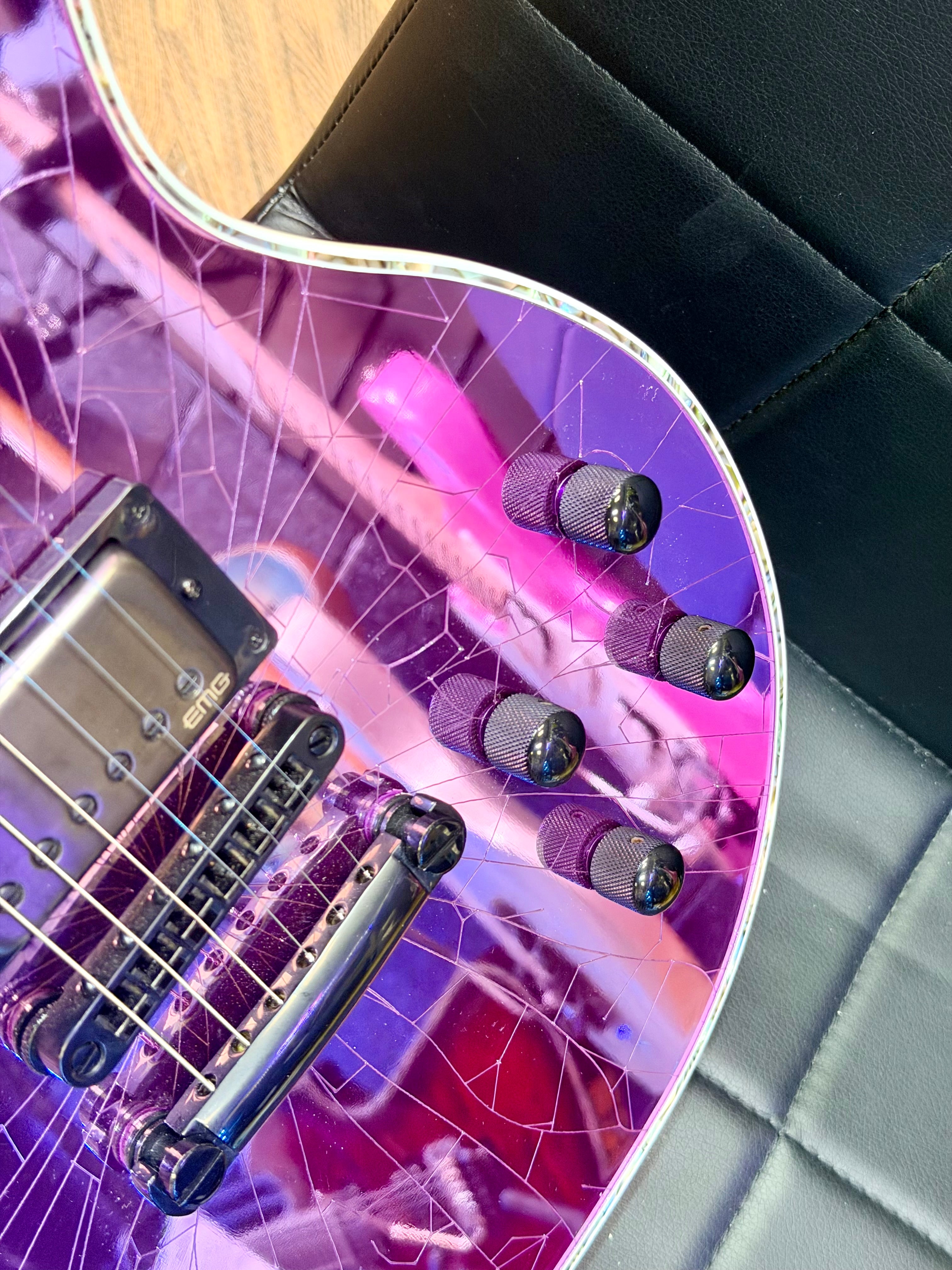 π₯2021π₯ Jackson Pro Series Marty Friedman MF-1 Purple Cracked Mirror Signature!