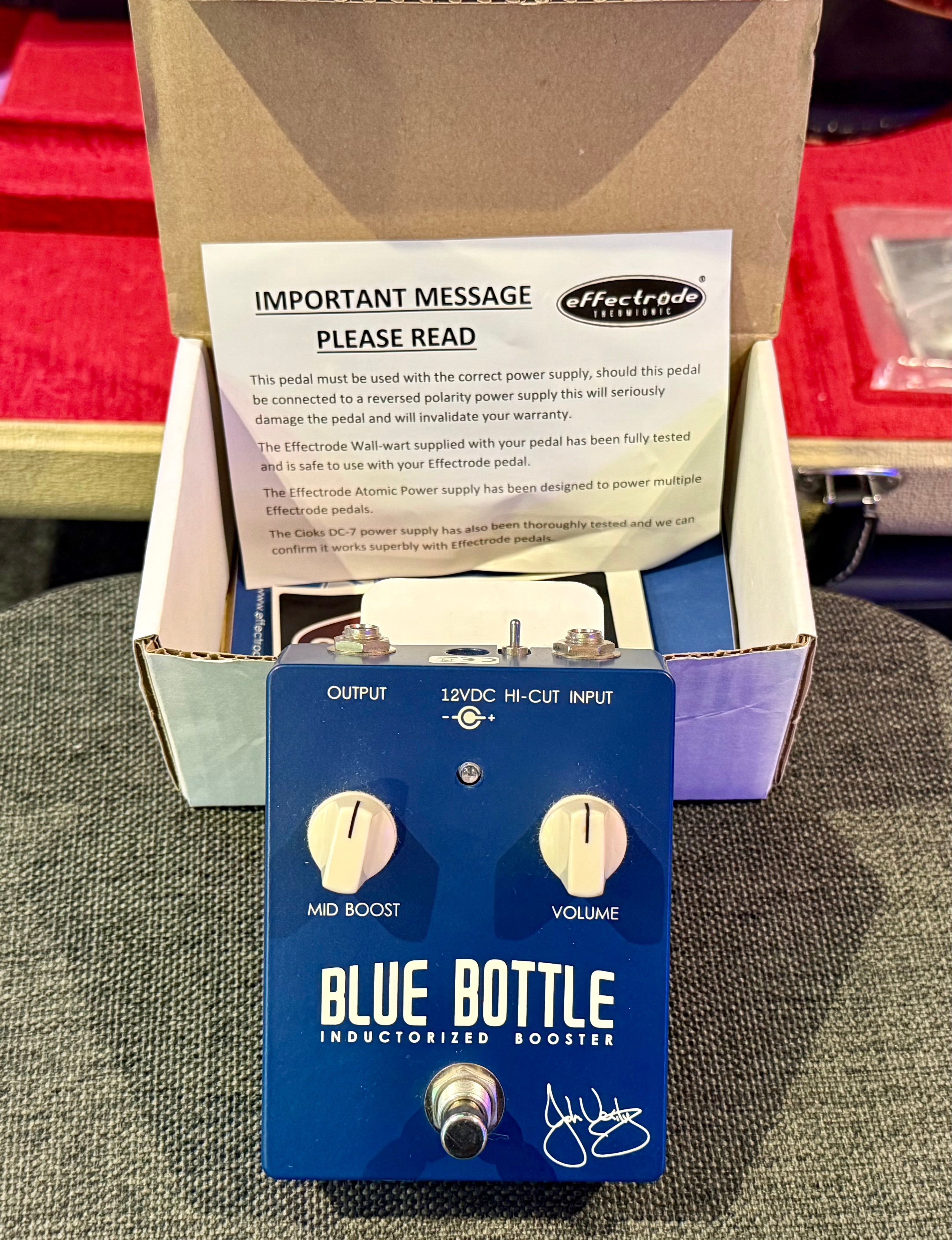 🎸MINT🎸 Effectrode Blue Bottle Inductorized Booster Pedal~ Valve Guitar Effects