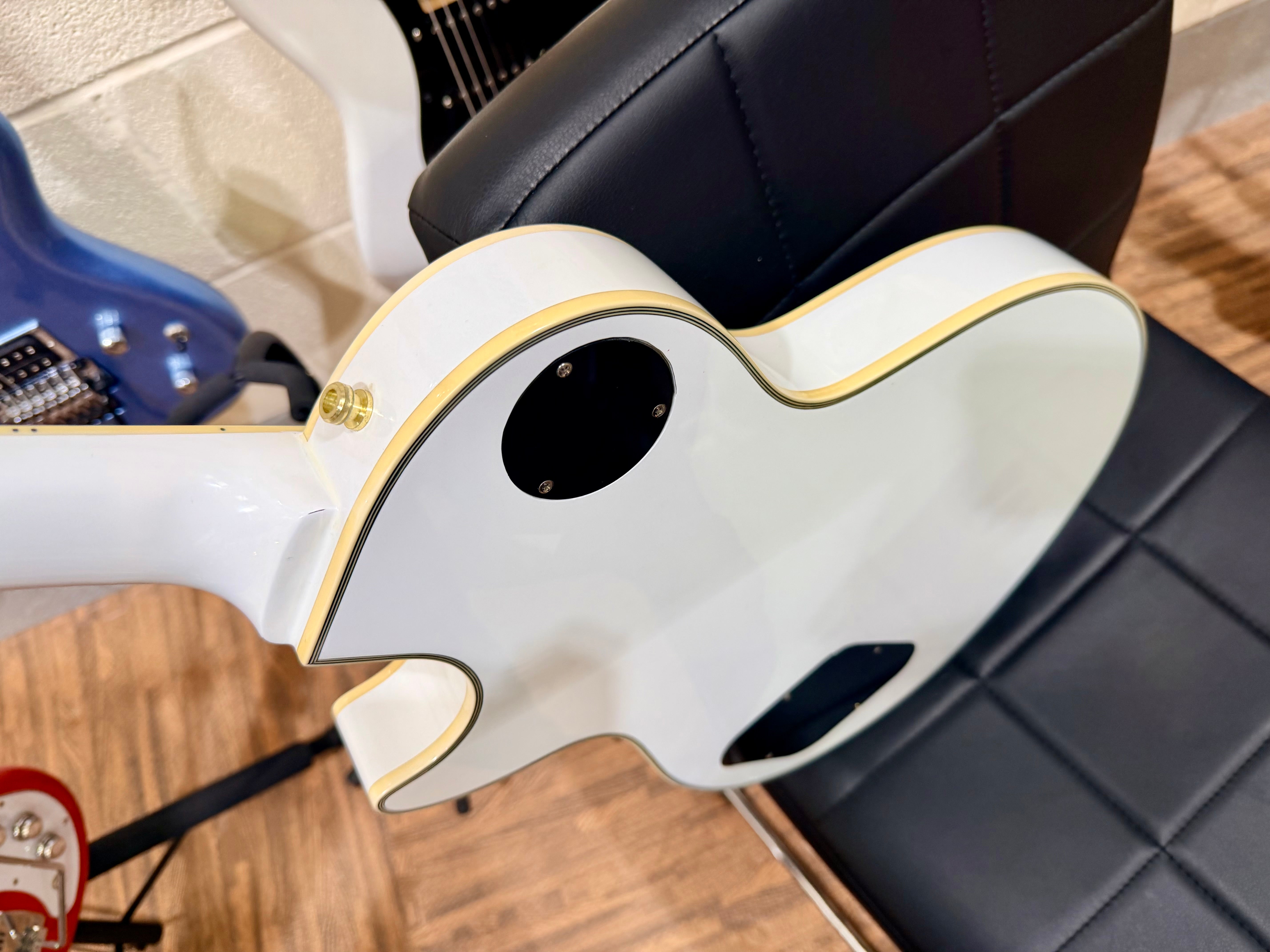 🌟2001 KOREA🌟 Epiphone Les Paul Custom~ Alpine White~ Seymour Duncan + Case!