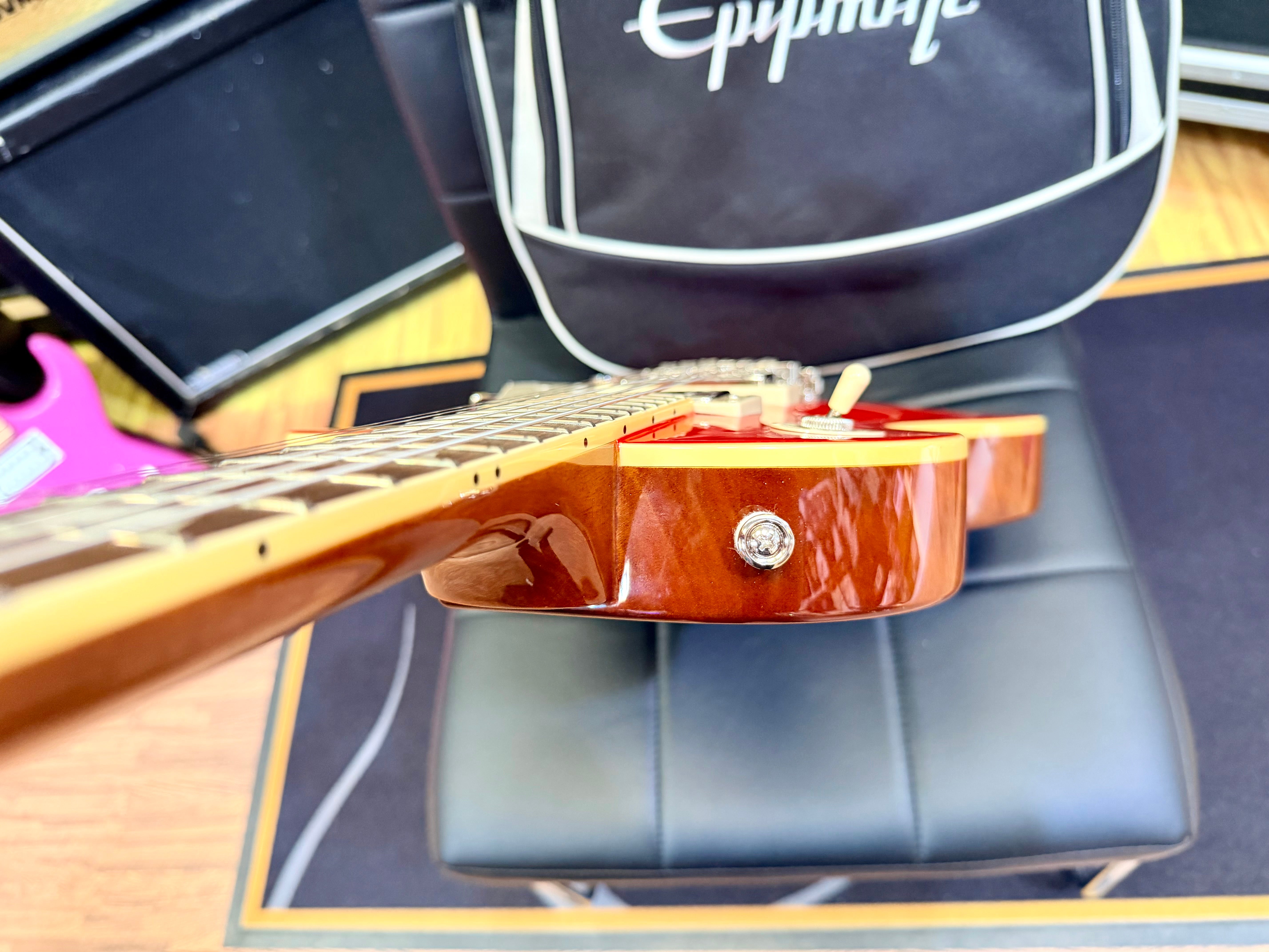 ⚡️MINT⚡️ Epiphone Les Paul Standard 50s Figured Cardinal Red~ Inspired By Gibson