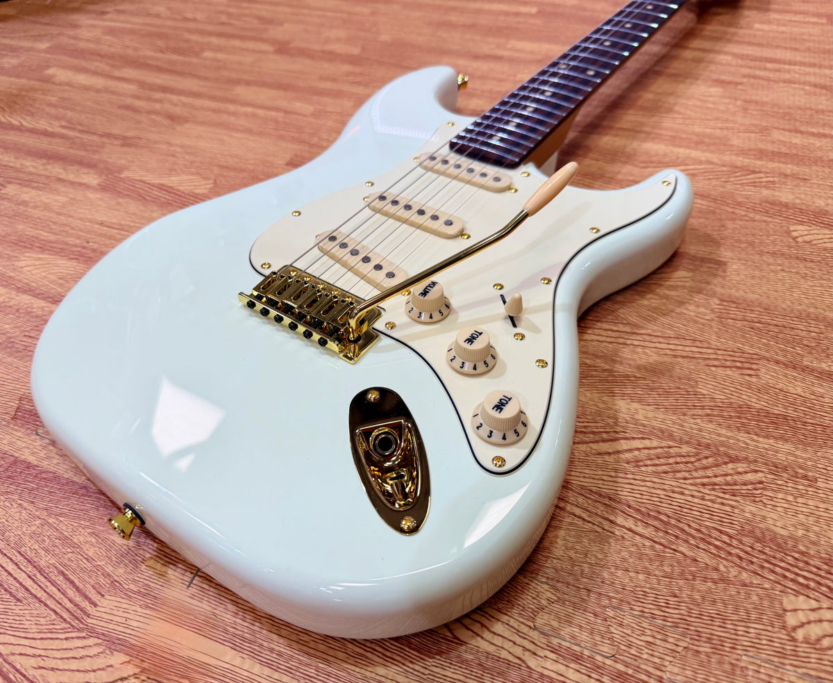 ⚡️NEW⚡️ Jet JS-380 OW Rosewood Electric Guitar~ Olympic White with Gold Hardware