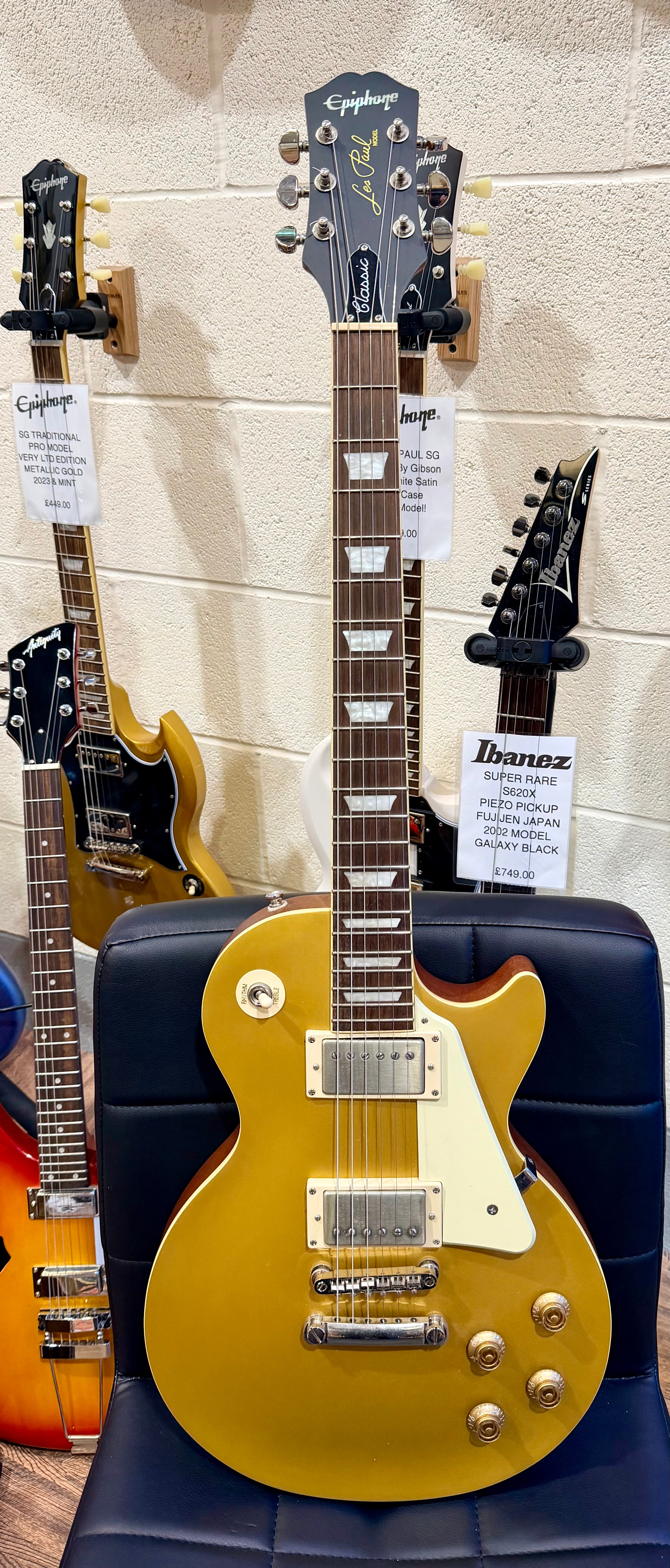 🌟2021 UPGRADED🌟 Epiphone Les Paul Classic Worn Metallic Gold~ Iron Gear P’ups!