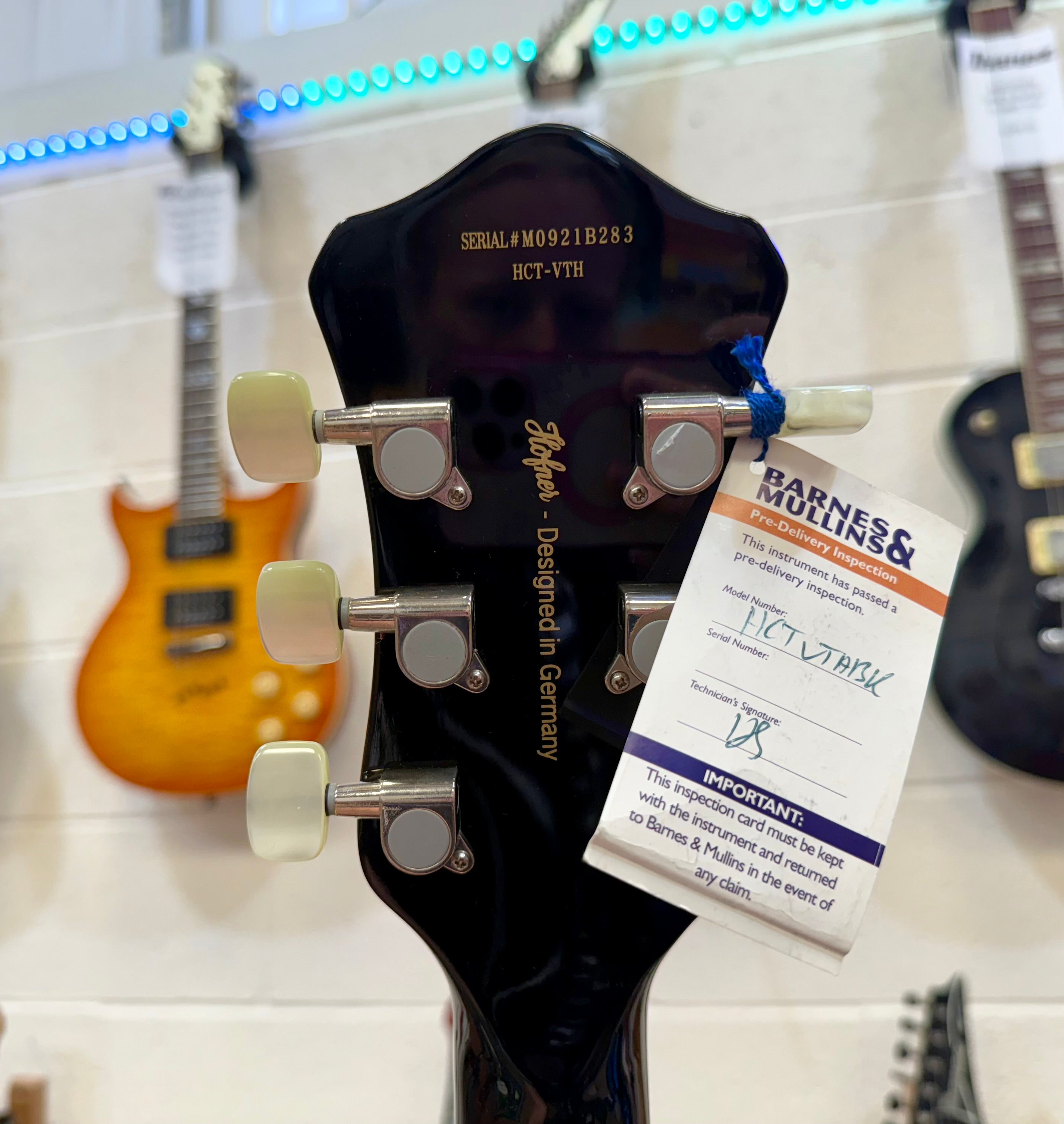 🌟2021🌟 Hofner Verythin HCT Standard~ Black Hollow-body~ Contemporary Series!