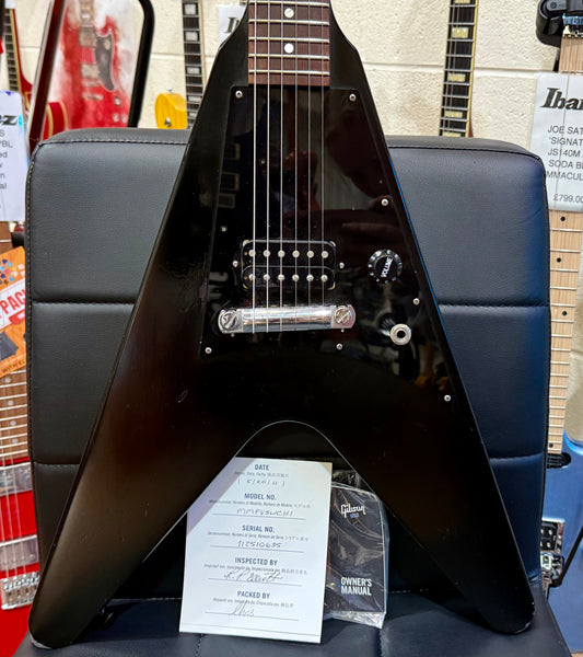 π₯2011 USAπ₯ Gibson Melody maker Flying V~ Matte Black Satin~ Gig Bag & Docs!