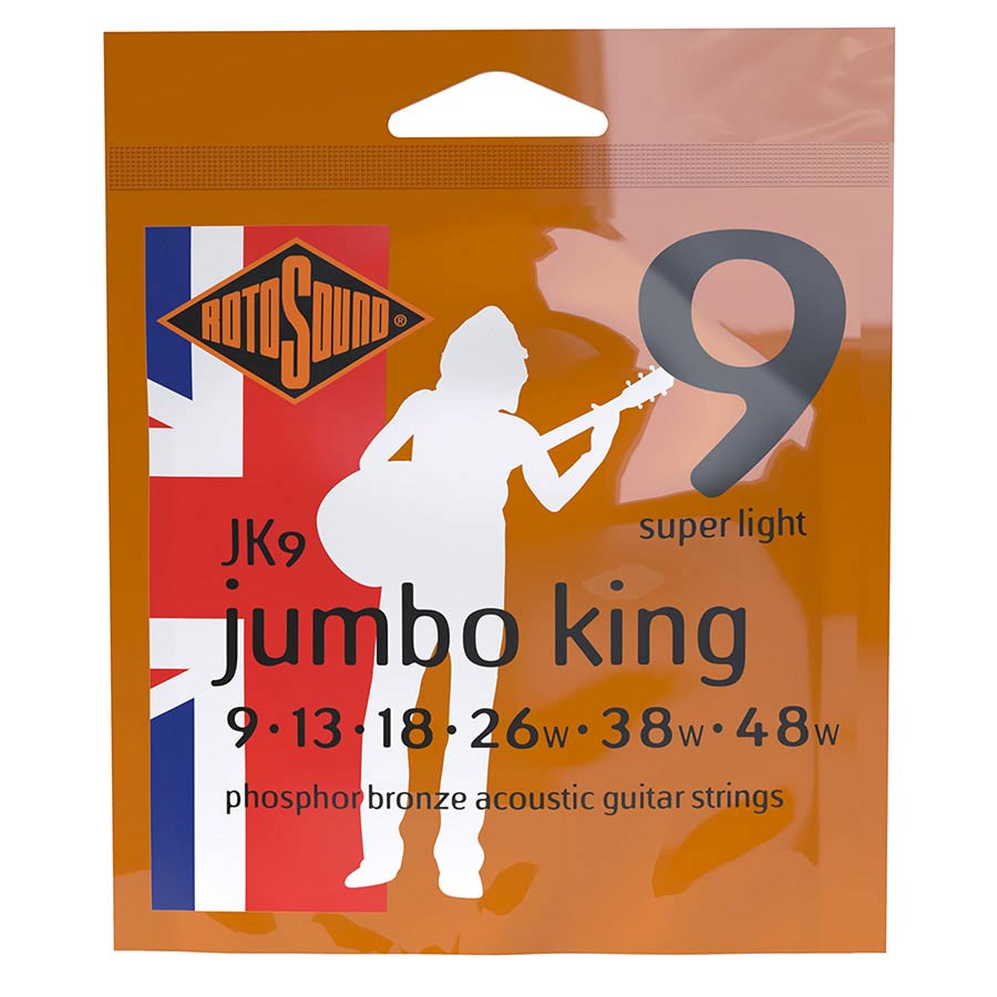 Rotosound Jumbo King string set acoustic phosphor bronze wound 9-48