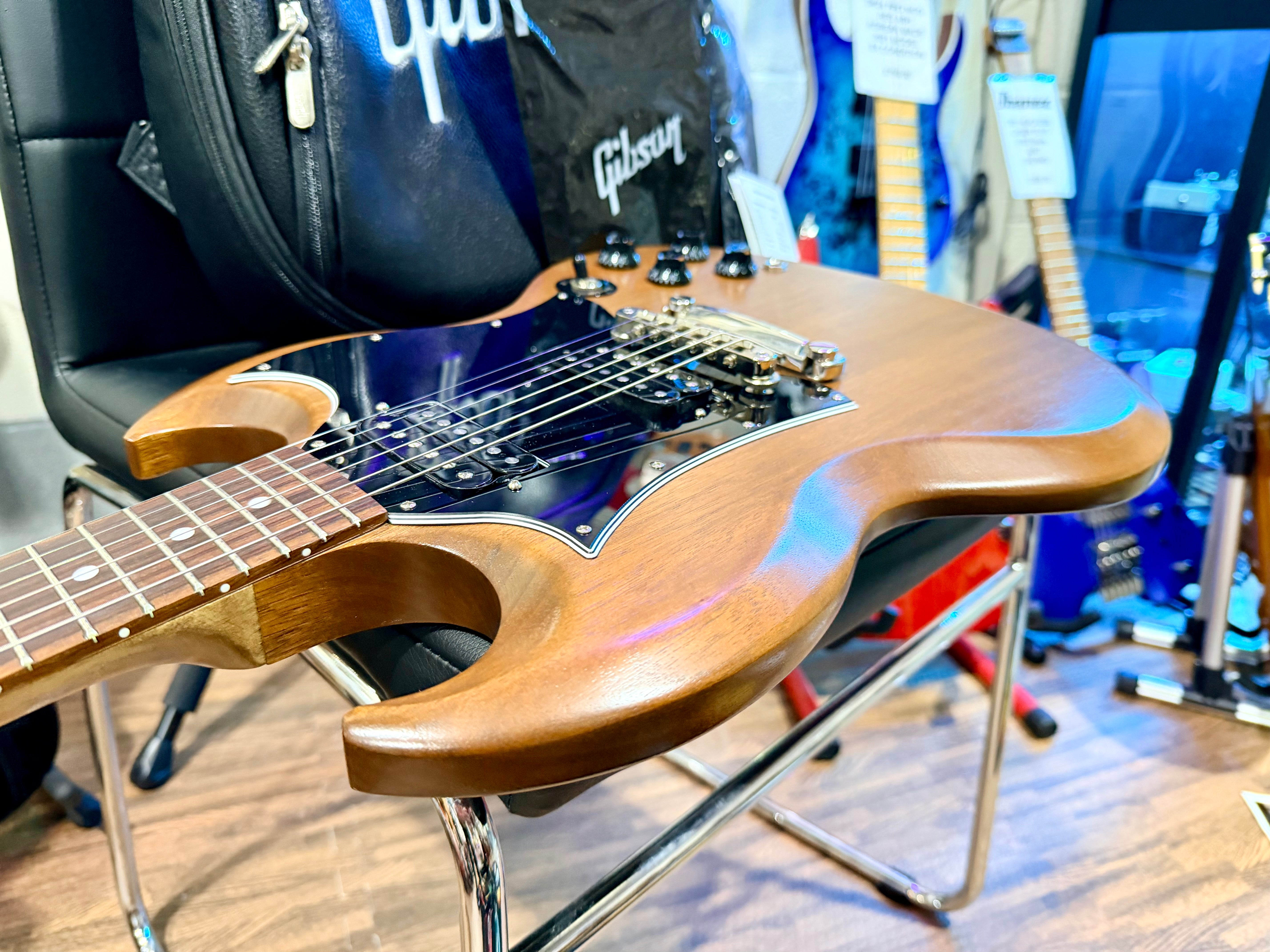 ๐2022๐ Gibson SG Tribute~ Natural Walnut Finish~ Worn Satin~ Case + Candy!