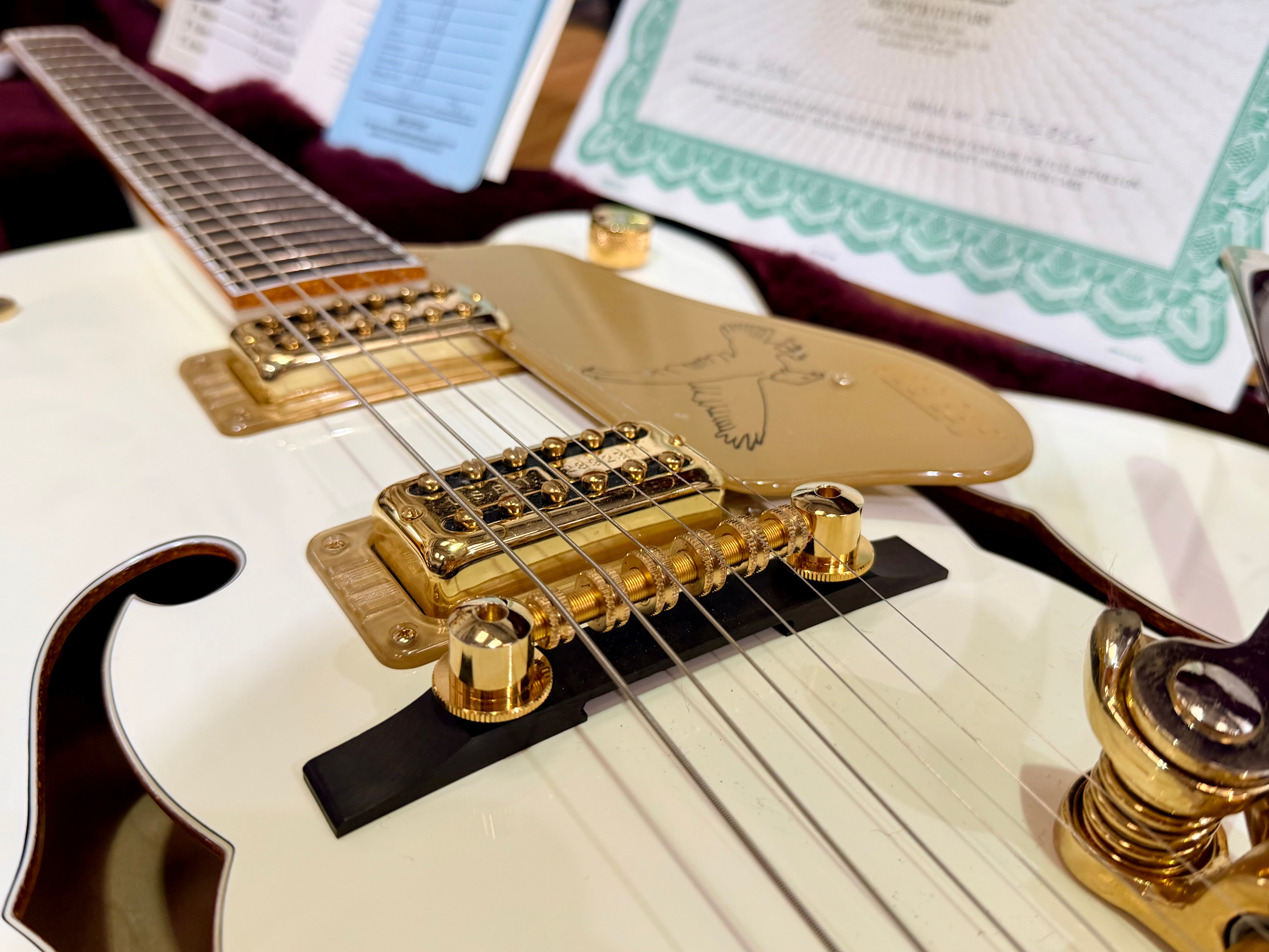 ✨MINT✨ 2013 Gretsch G6136T White Falcon MIJ~ Japan~ Bigsby~ Case & Docs~ Gold!
