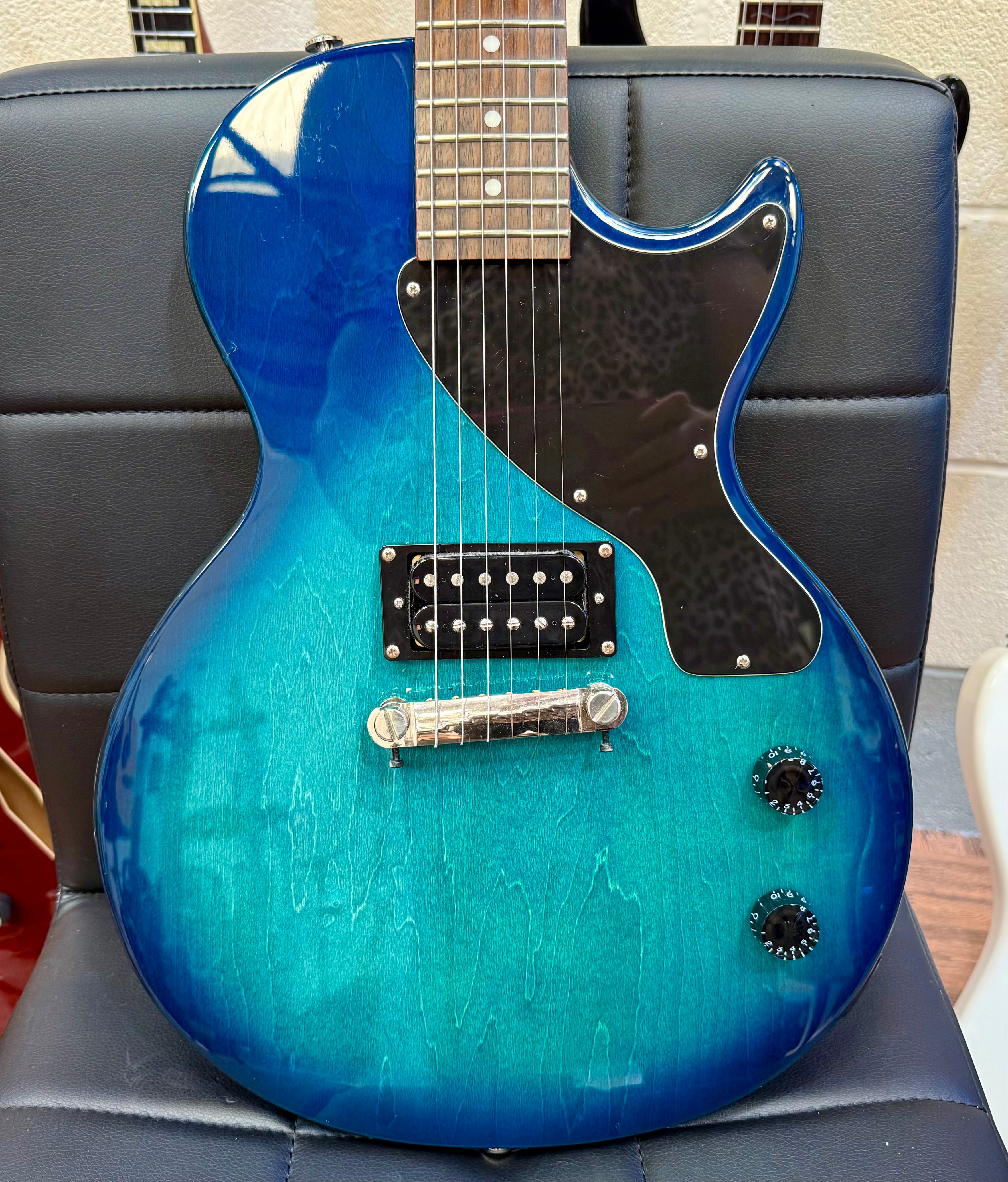 🌟RARE 2010🌟 Epiphone Les Paul Junior Ltd Edition Custom Shop~ Translucent Blue
