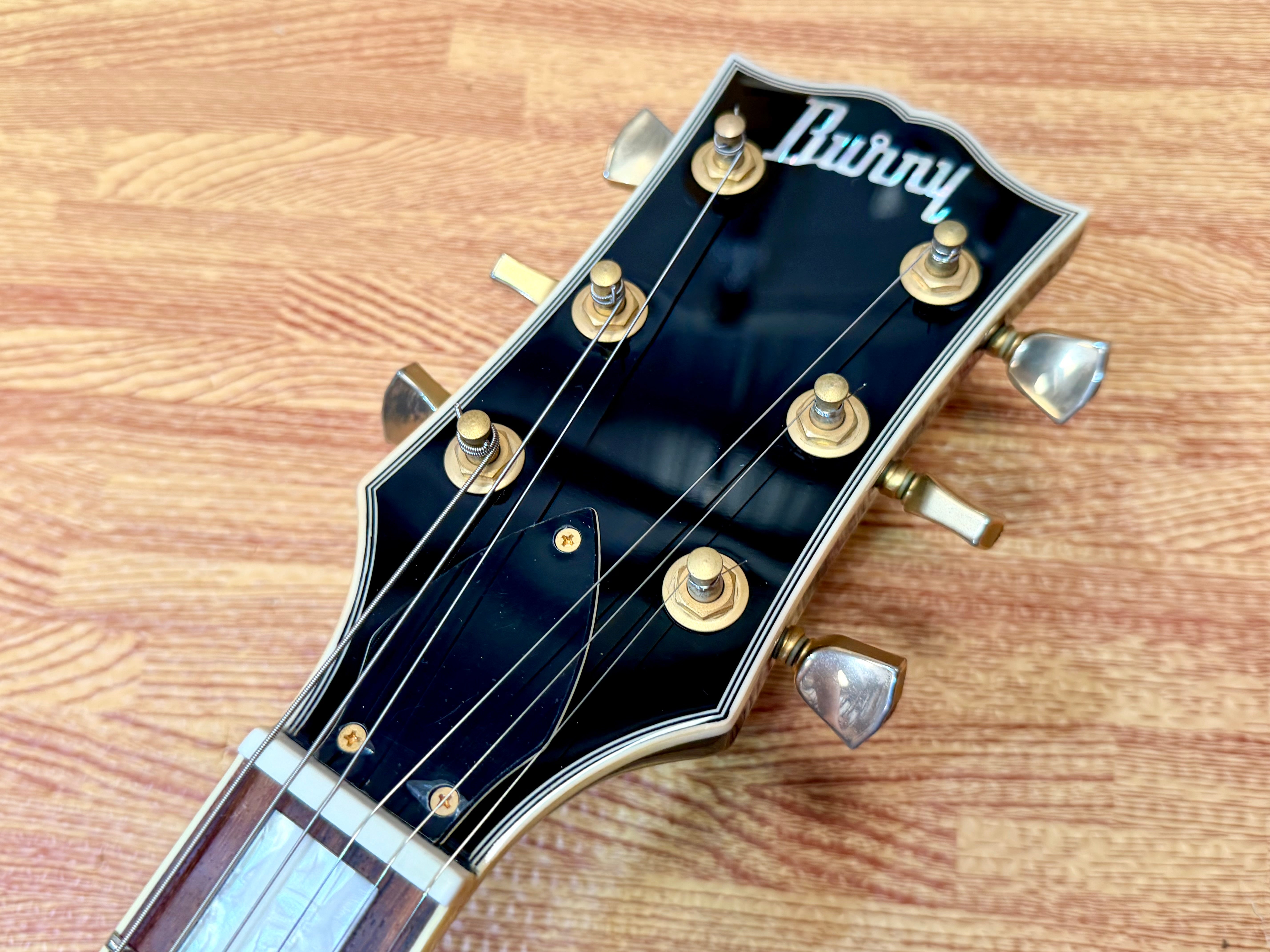 π₯2015π₯ Burny SRLC-55 Black Les Paul Custom~ Gold Hardware~ Japanese Import!