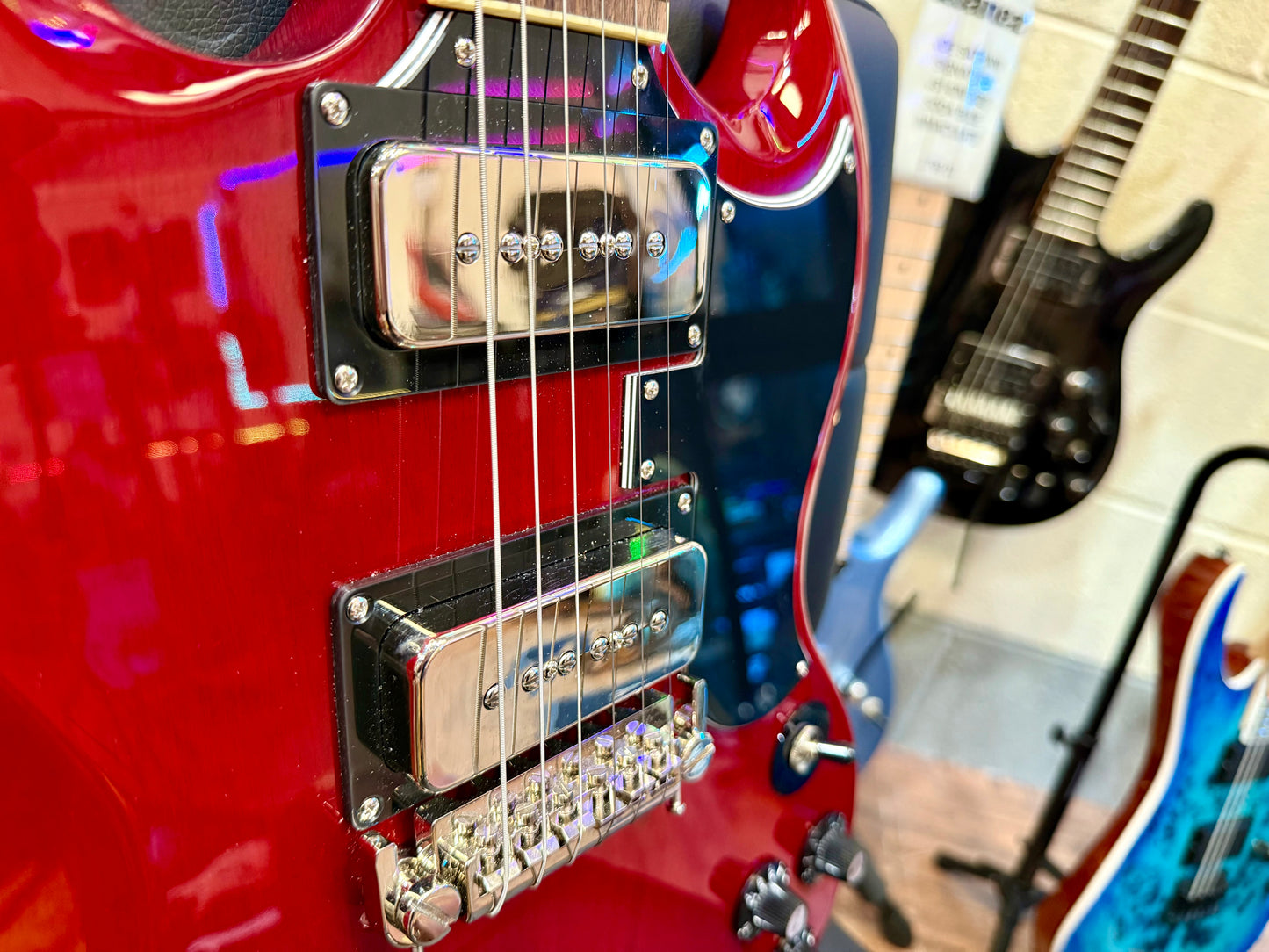 🔥MINT 2022🔥 Epiphone Tony Iommi SG Special P90 ‘Monkey’ Signature + Hard Case!