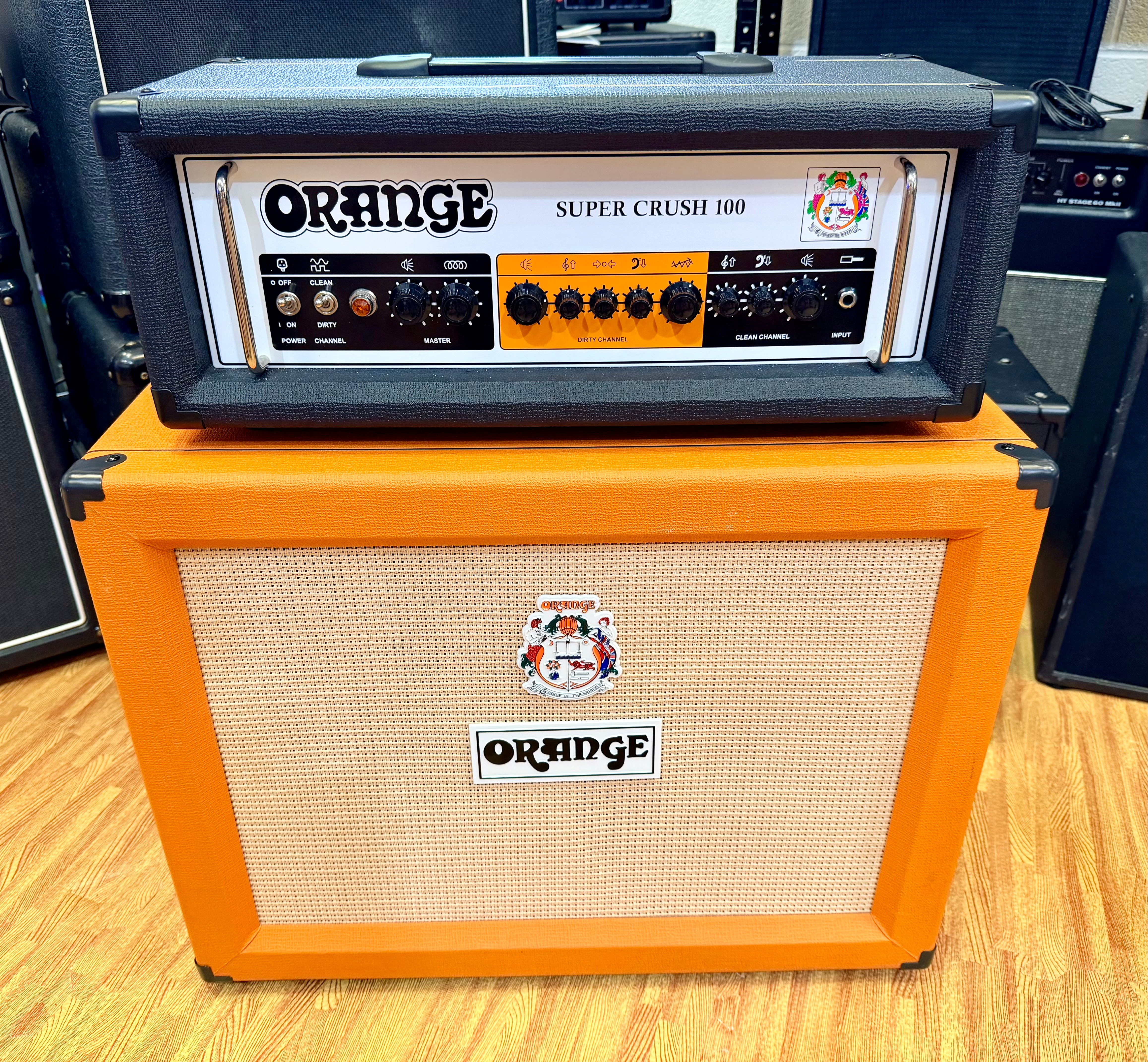 ๐DEAL๐ Orange Super Crush 100 Head + PPC212 2x12 Cab~ Guitar Amp Stack~ MINT!