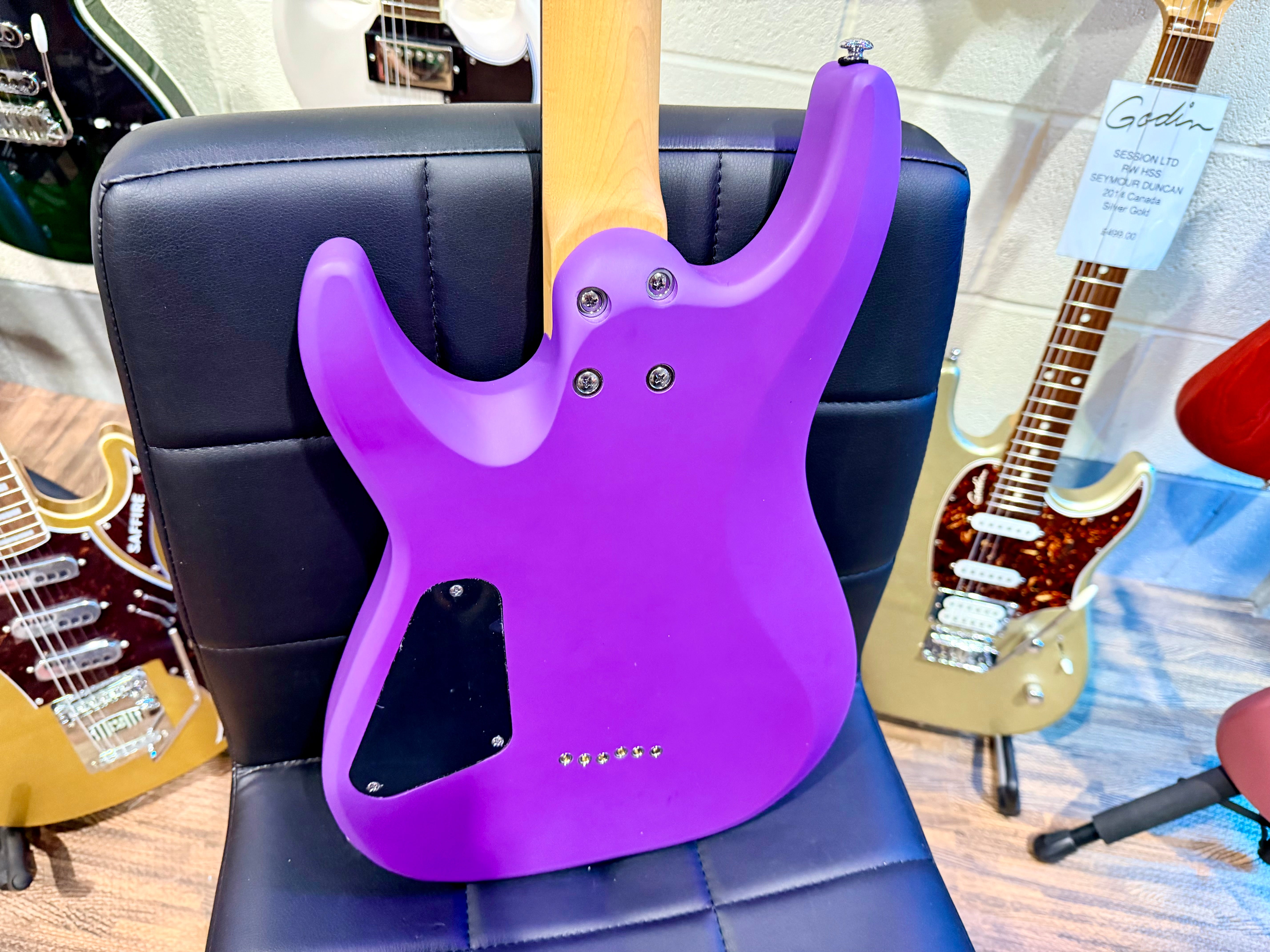 🔥NEW🔥 Schecter C-6 Deluxe~ Purple satin~ Diamond Pickups~ Electric Guitar!