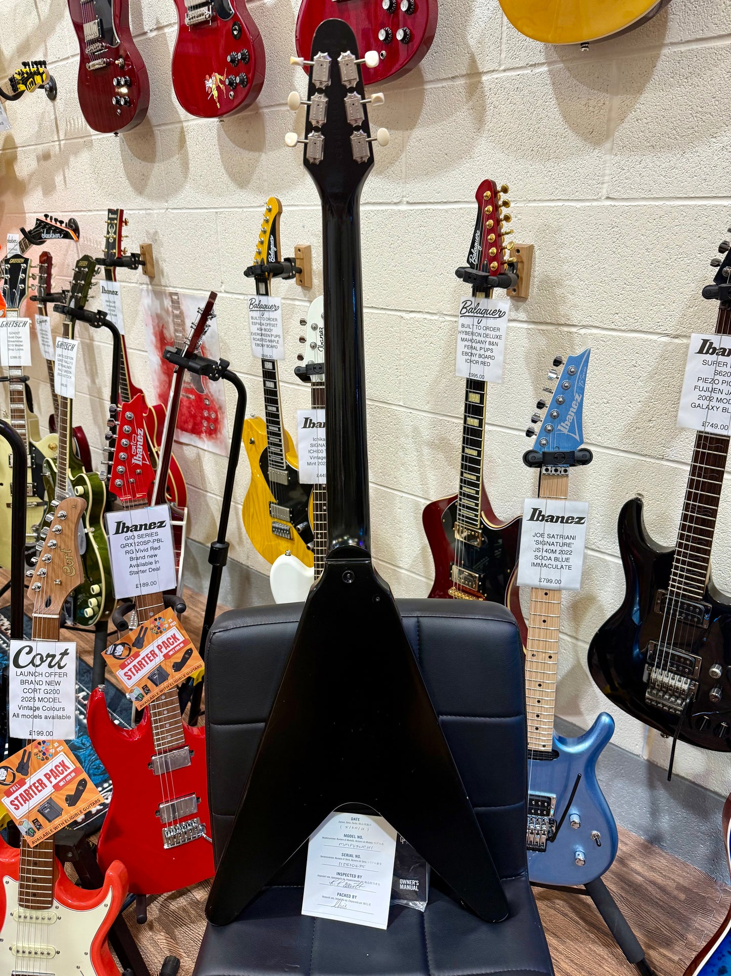 🔥2011 USA🔥 Gibson Melody maker Flying V~ Matte Black Satin~ Gig Bag & Docs!