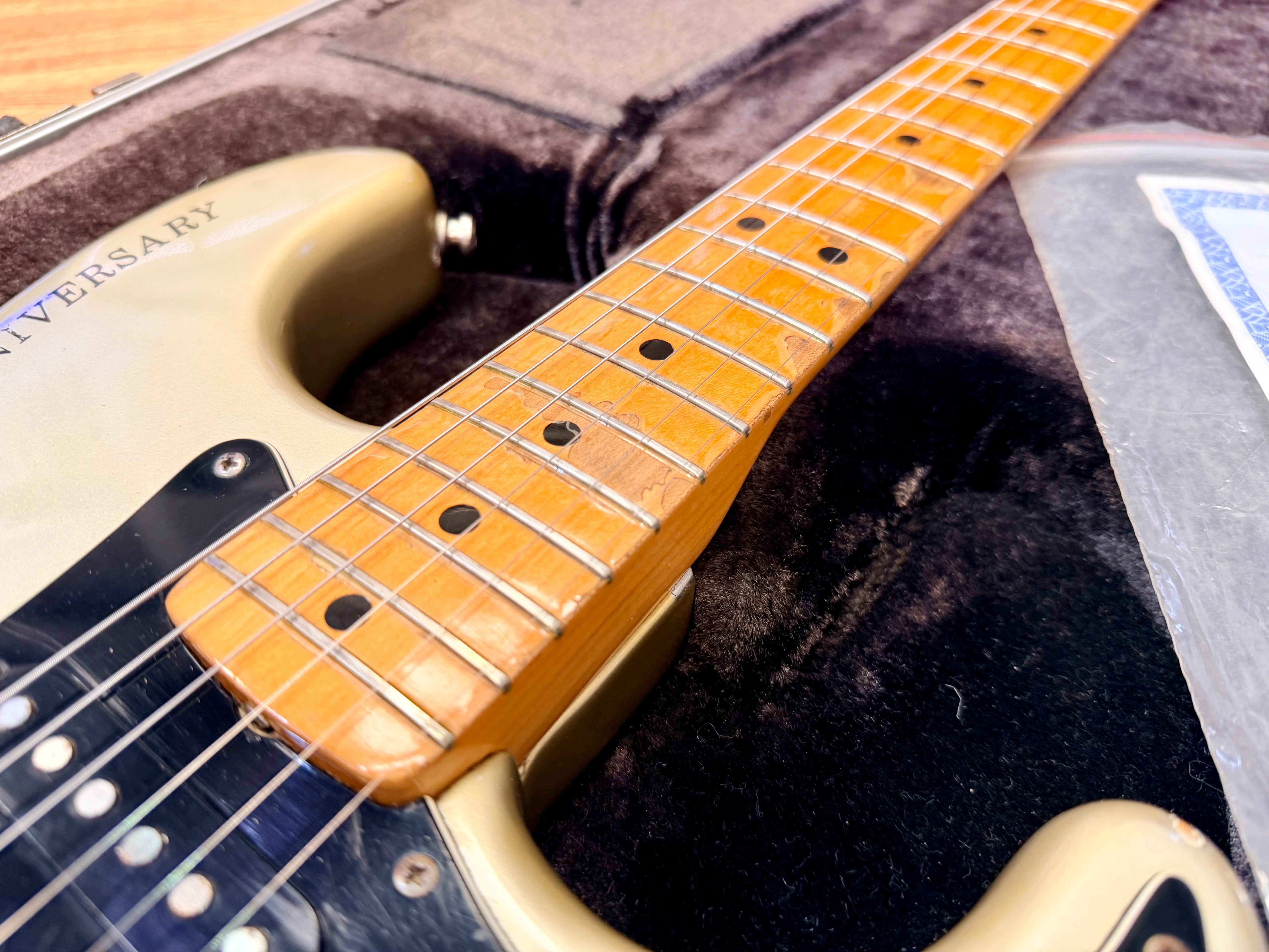 ✨1979✨ Fender 25th Anniversary American Stratocaster~ Porsche Silver + Case/COA