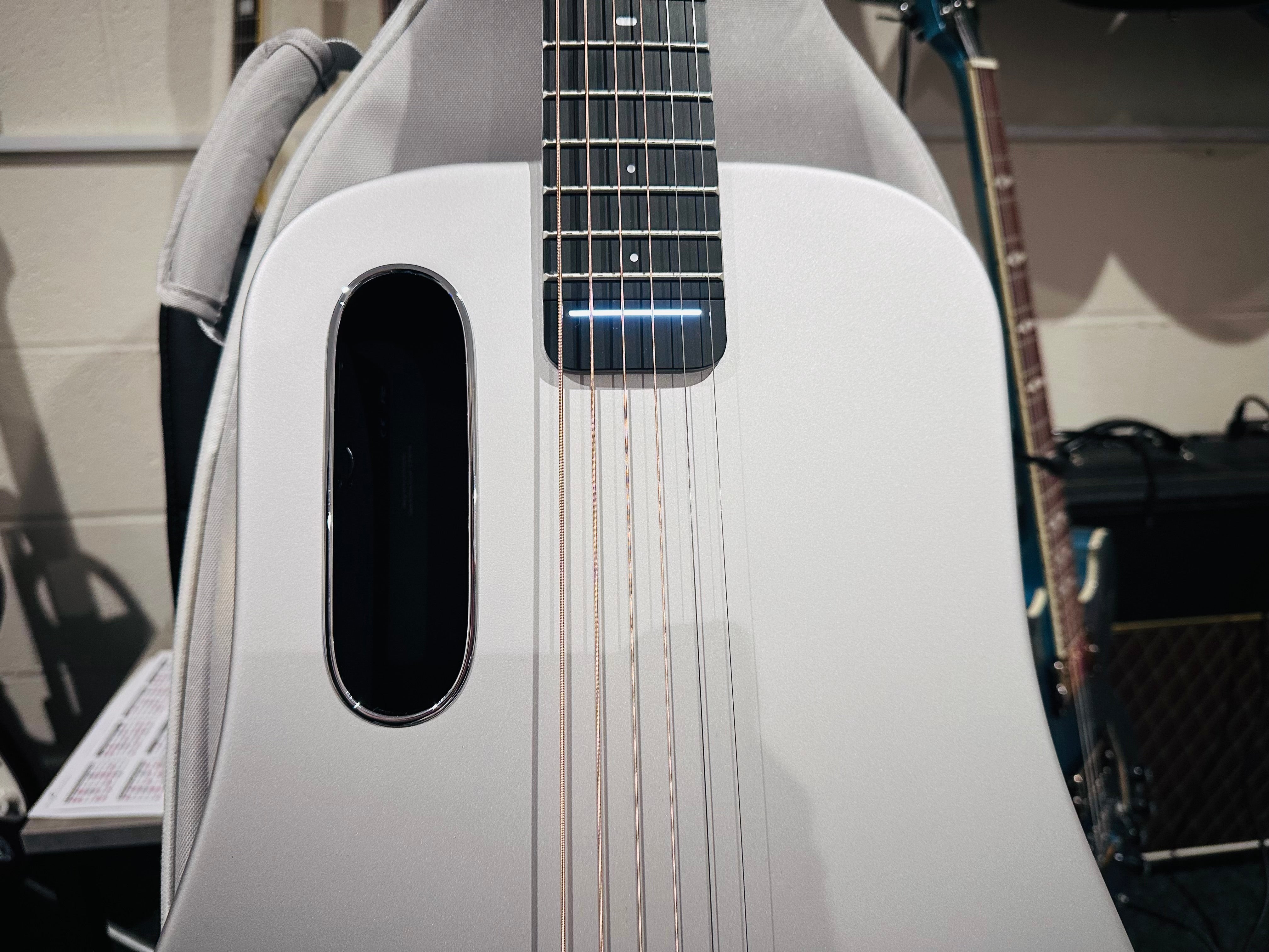 ๐NEW๐ LAVA ME AIR CARBON FIBRE 36โ Electro-Acousic Smart Guitar~ Silver + Bag!